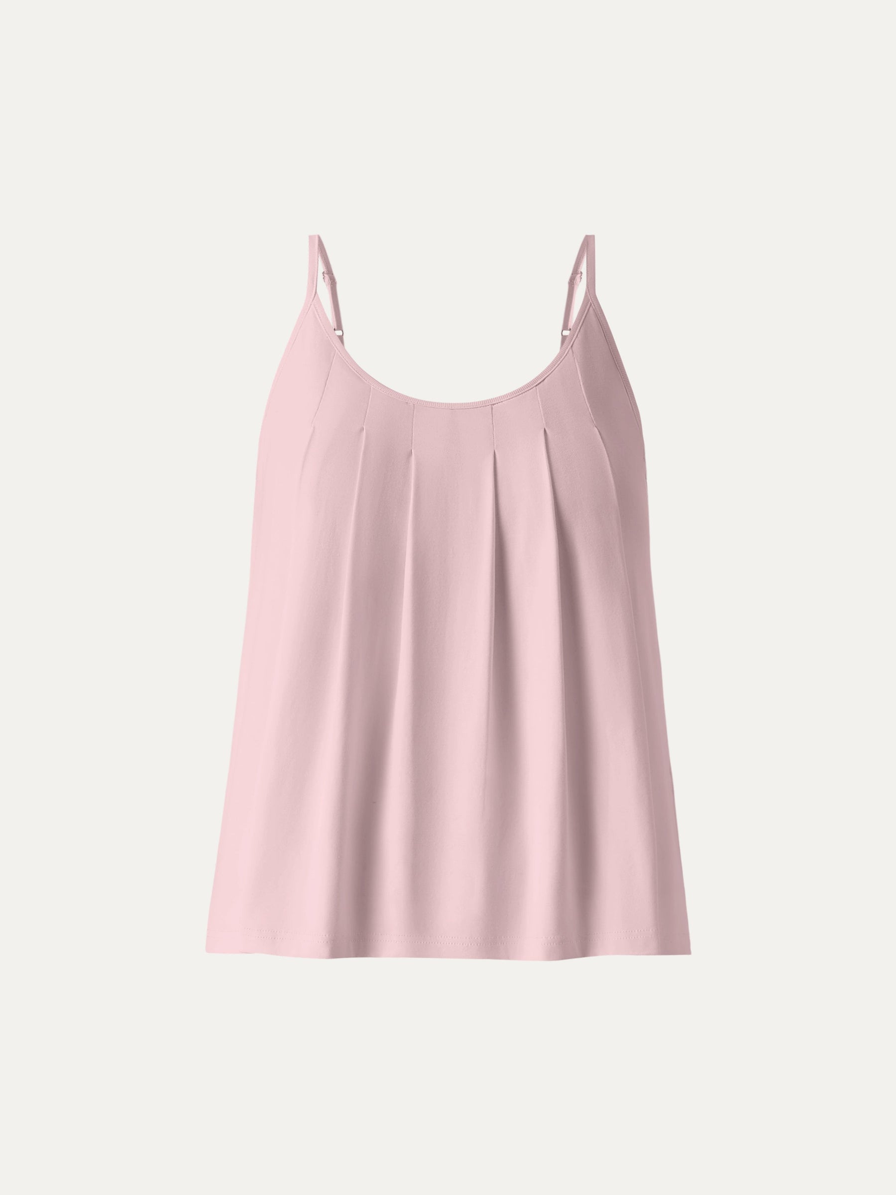 U-Neck Pleated Spaghetti Bra Tank