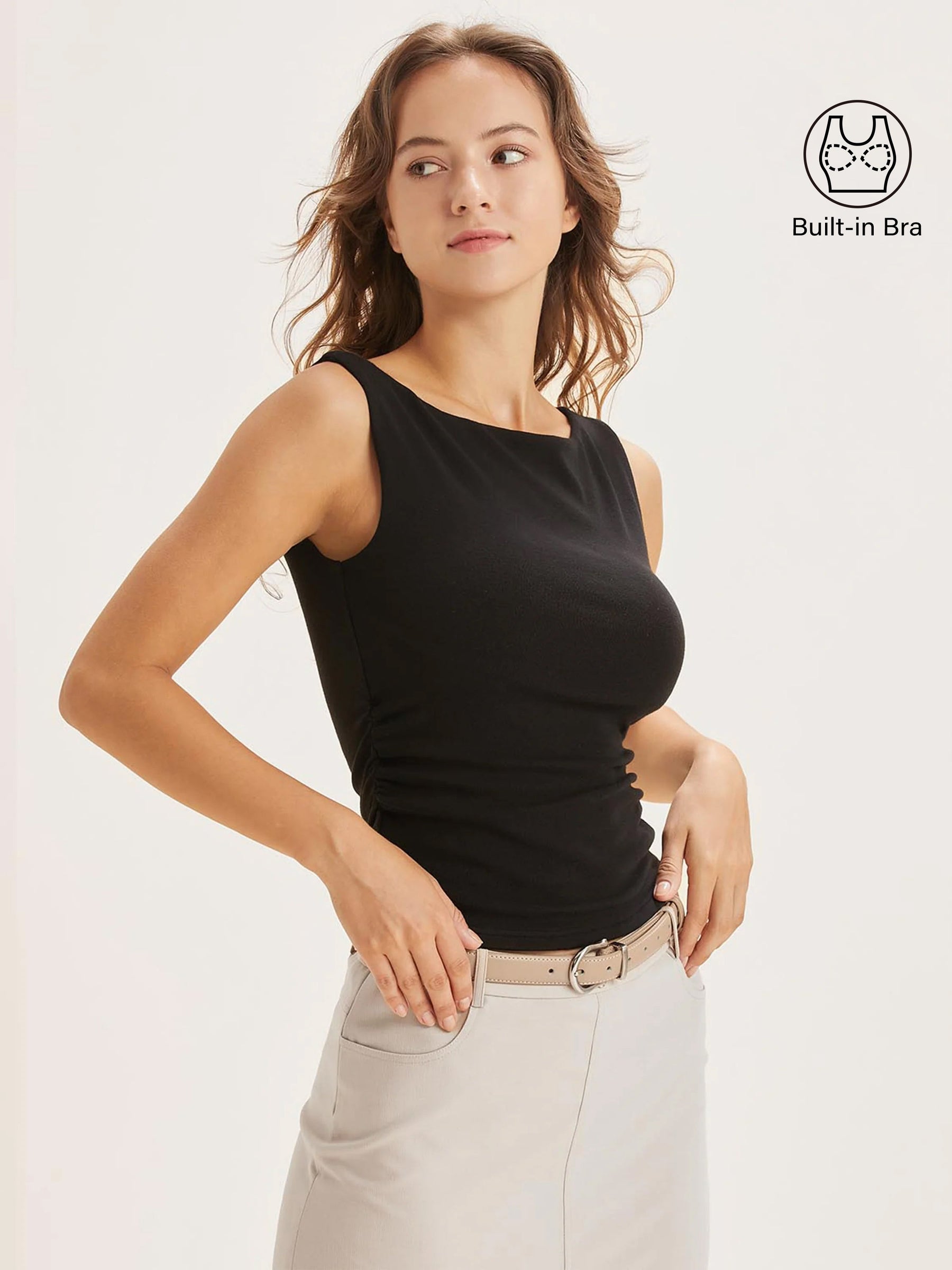 Boat Neck Bra Tank