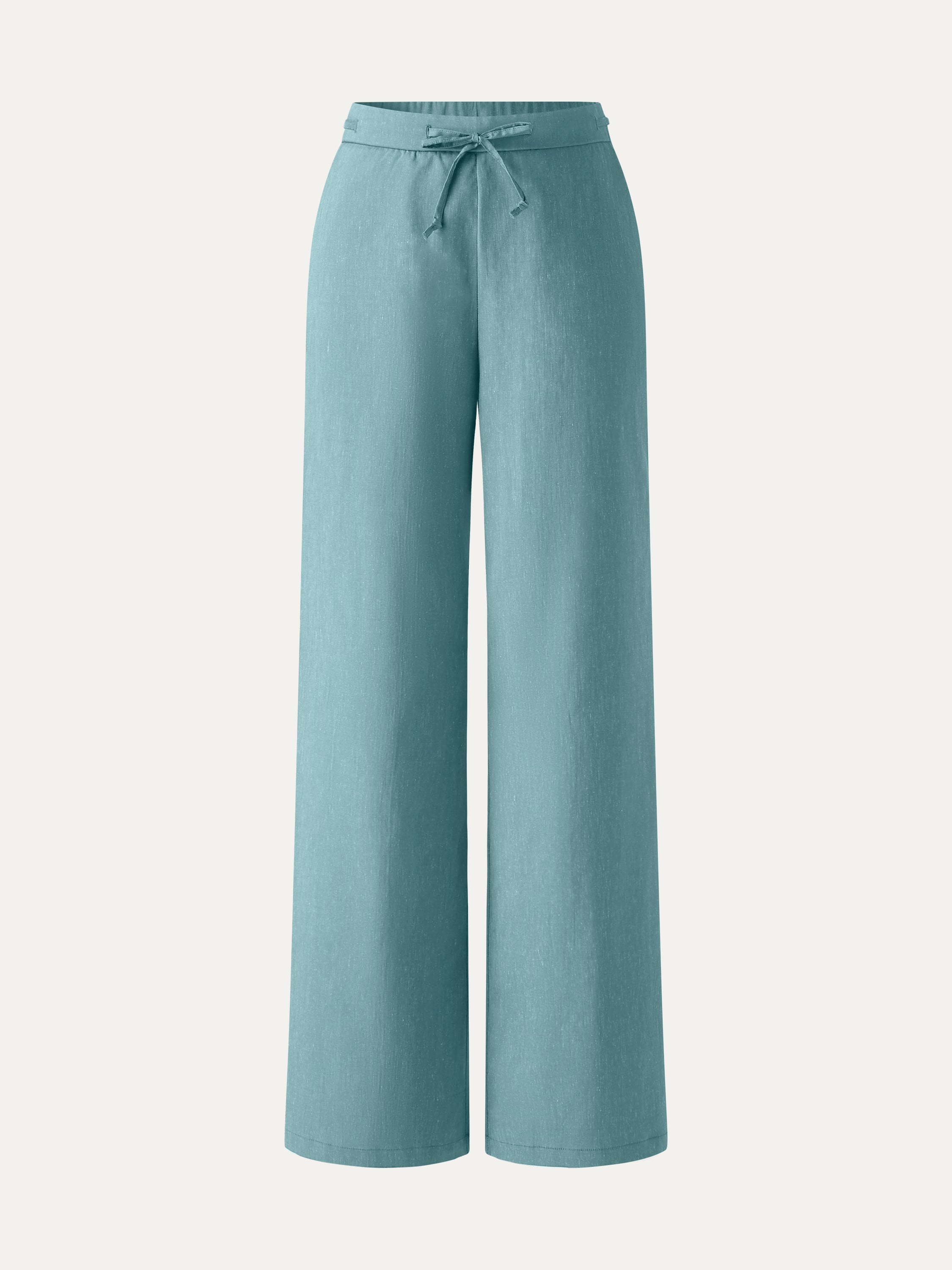 Linen Drawstring Wide Leg Pant with Pockets