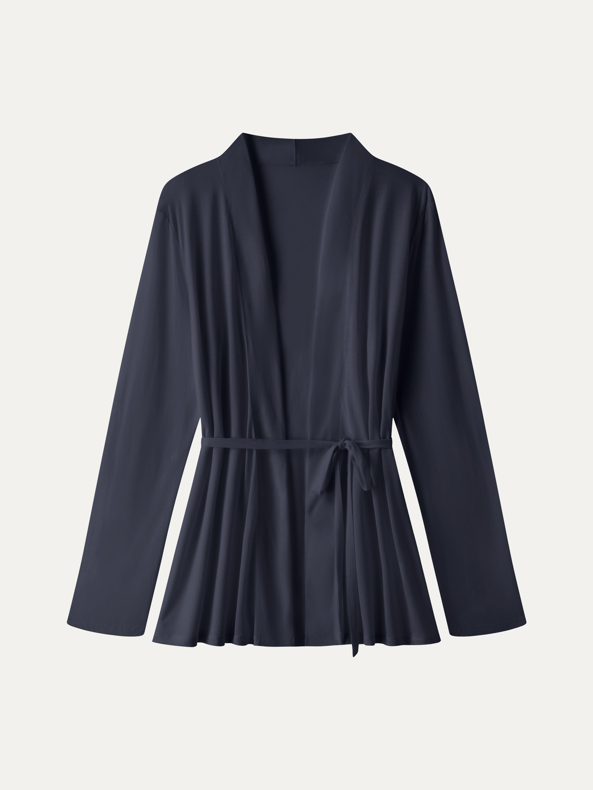 Airy Soft Open Front Cardigan with Tie