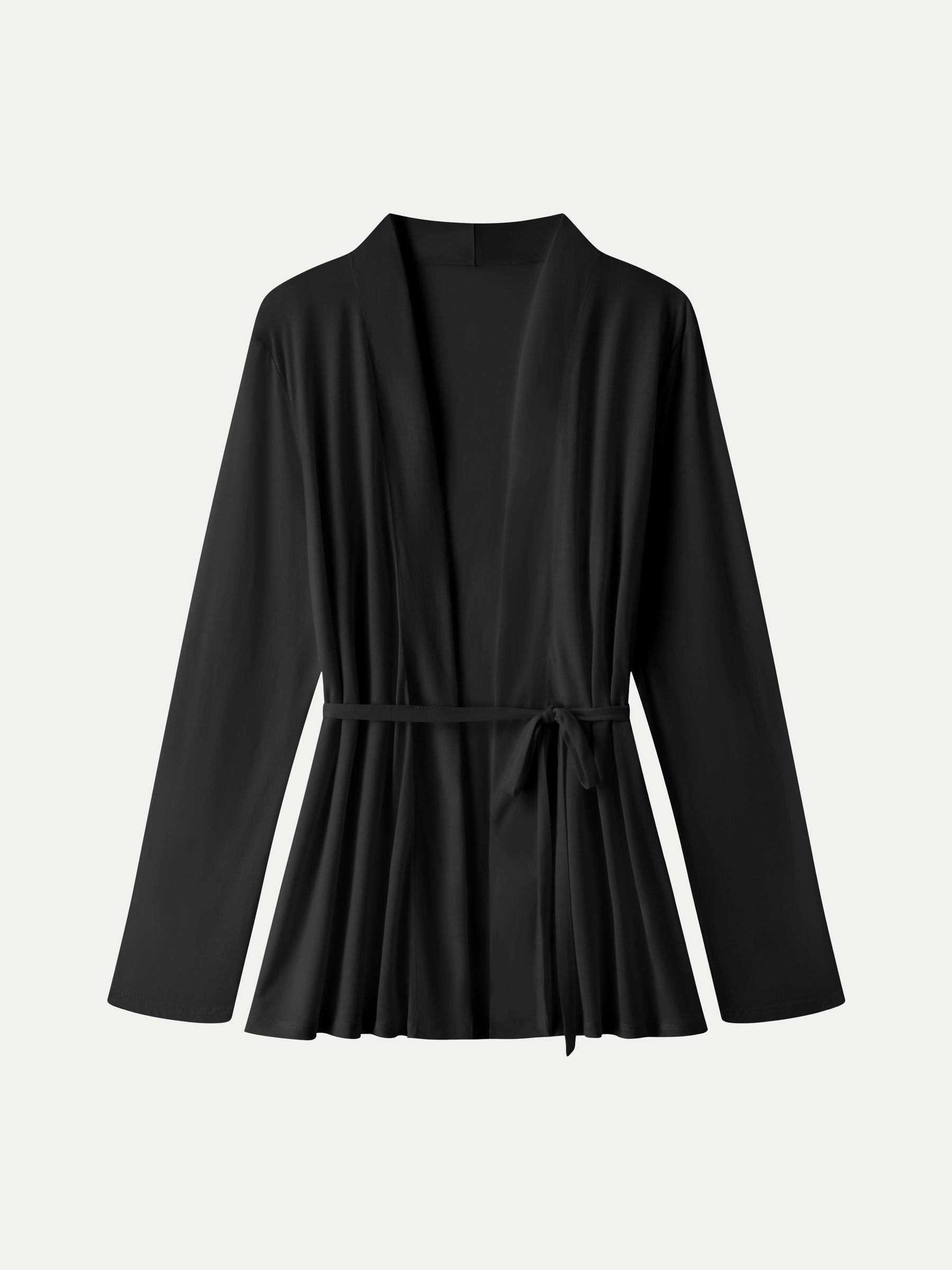 Airy Soft Open Front Cardigan with Tie