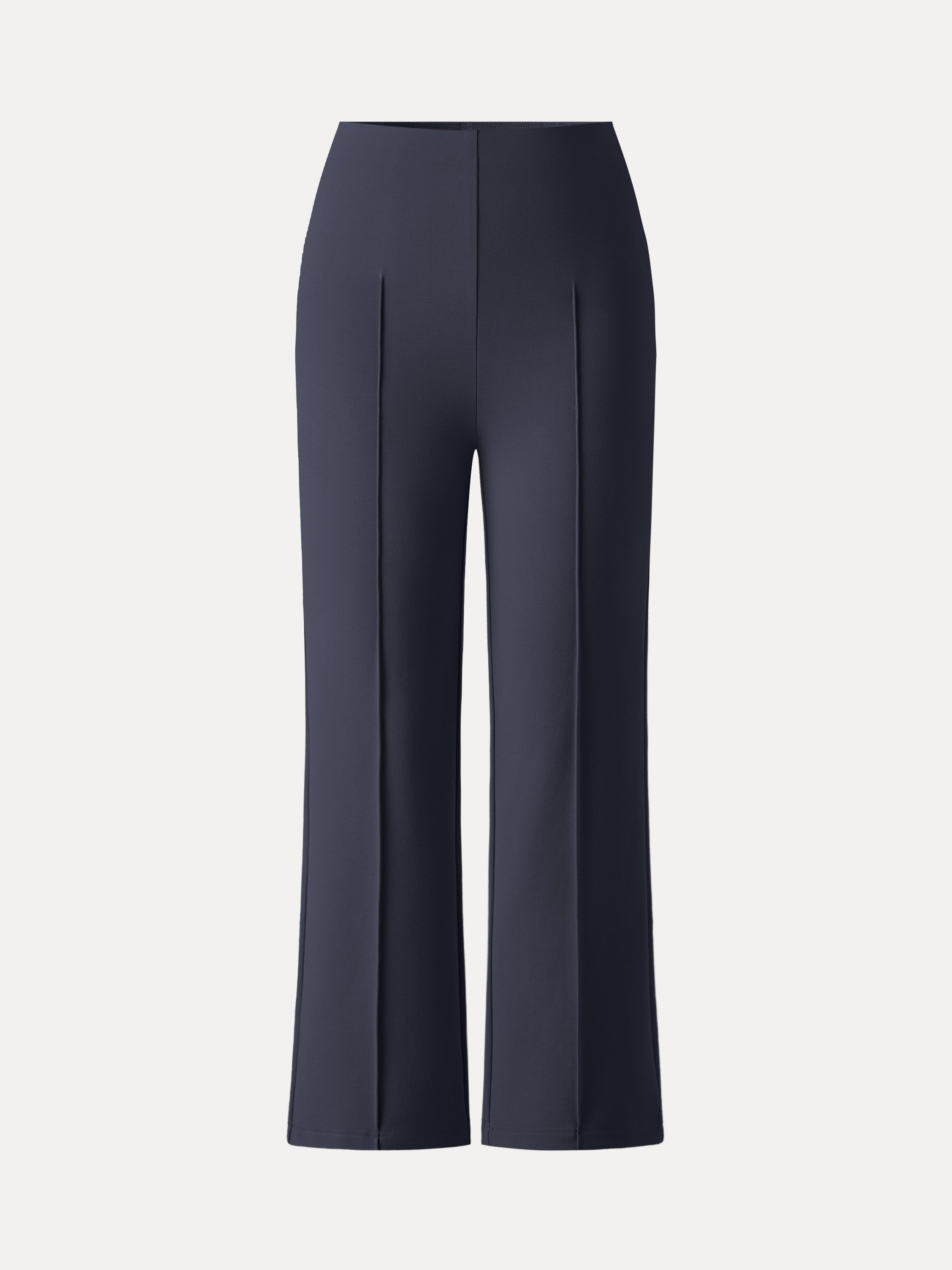 Wrinkle-Resistant High Rise Cropped Flare Leg Travel Pant