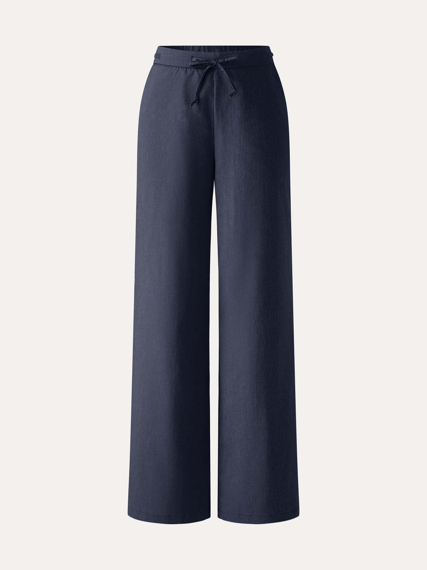 Linen Drawstring Wide Leg Pant with Pockets