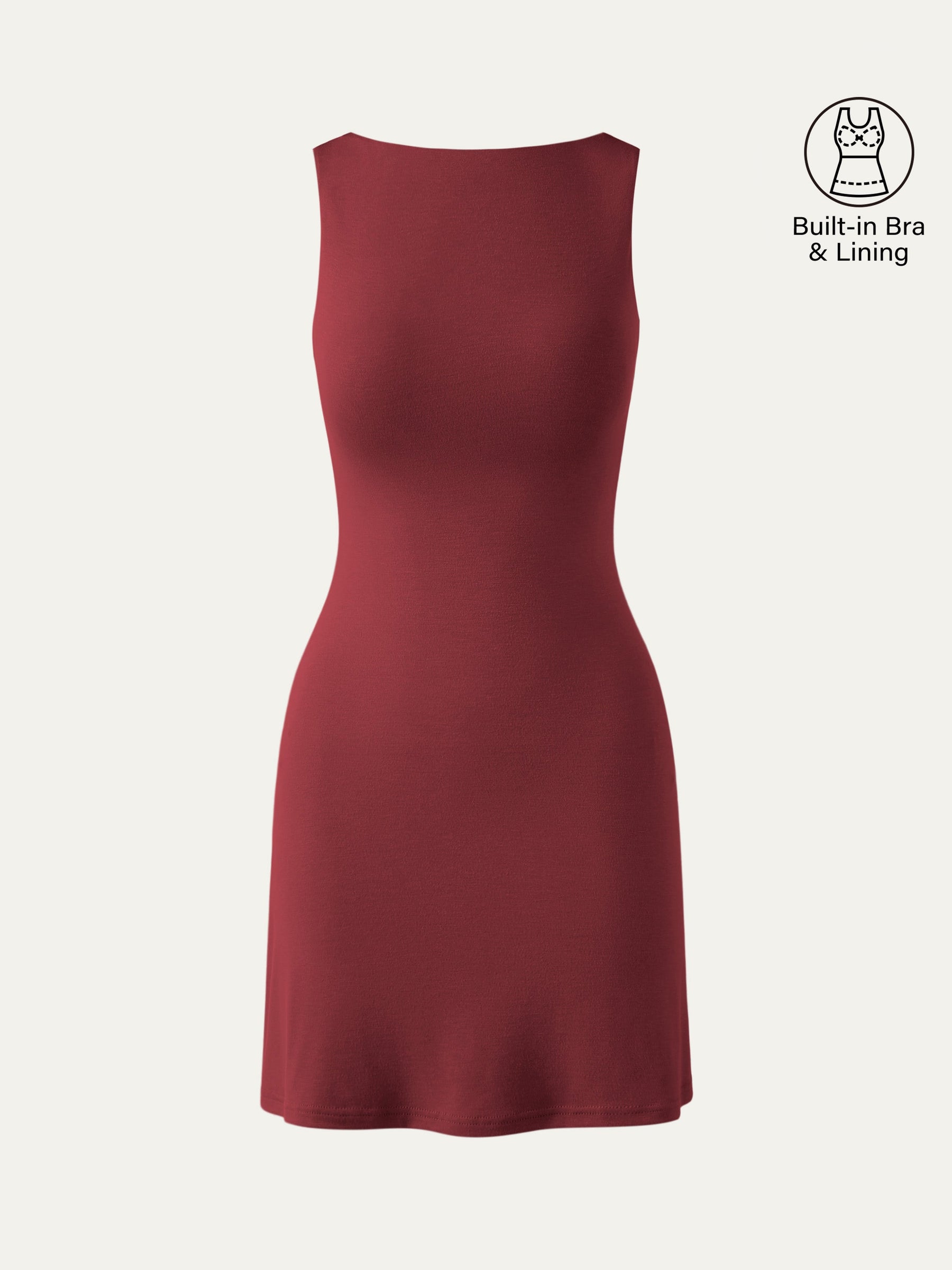 Cooling Open Back Bandless Bra Mini Dress