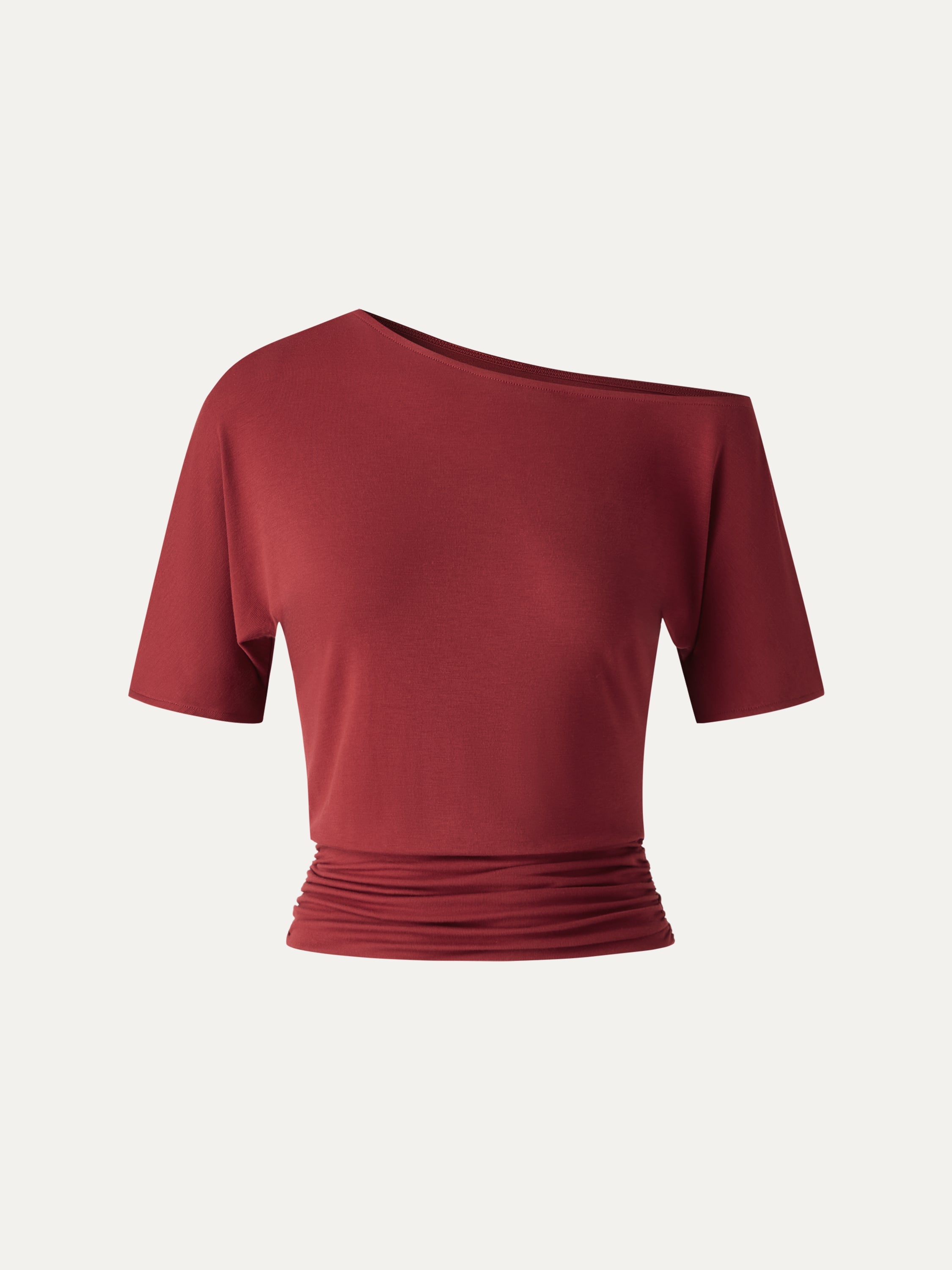 CoolTouch Relaxed Short Sleeve Ruched Top