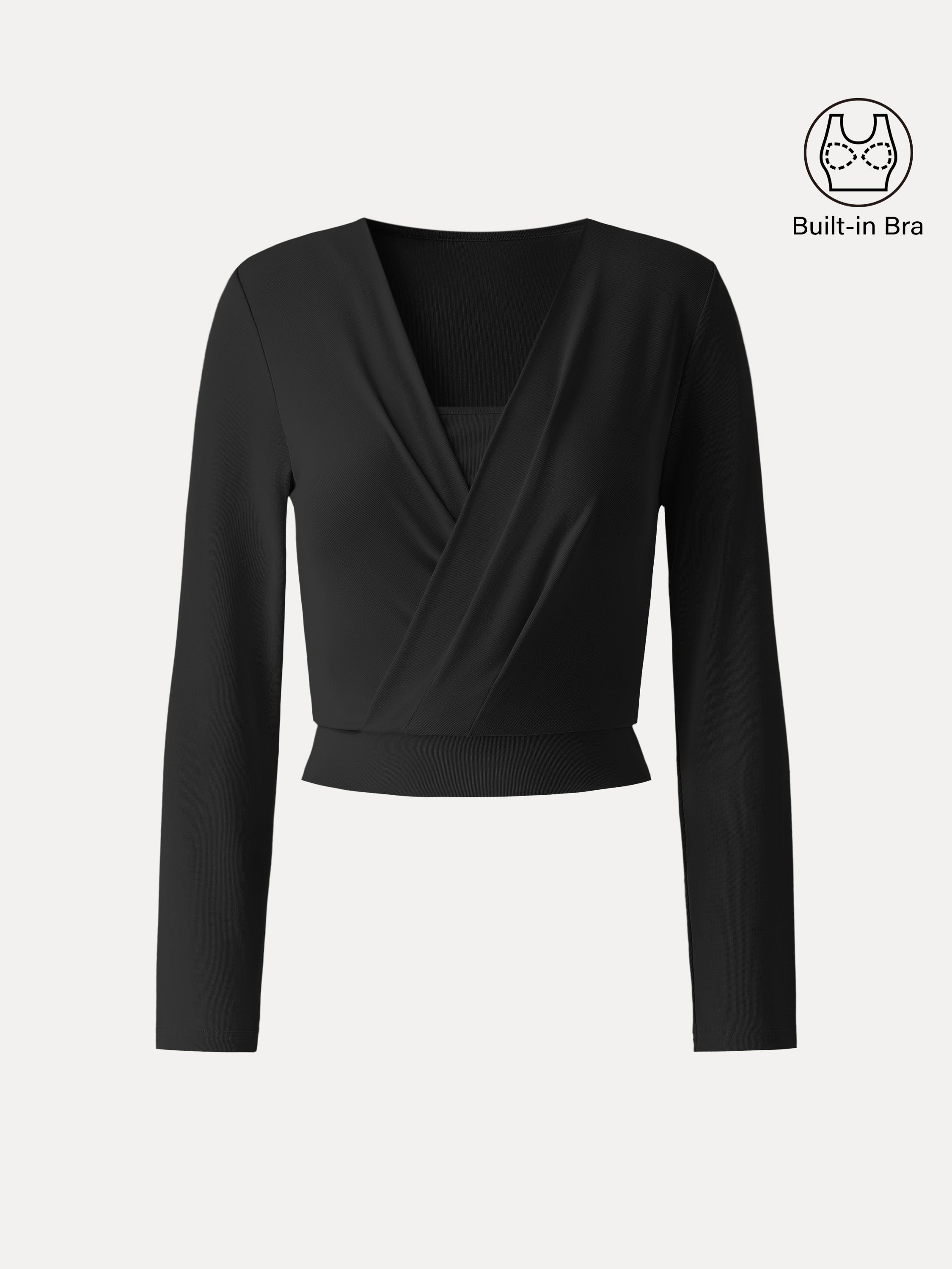 Sandwashed Modal 2-in-1 Wrap Bra Top