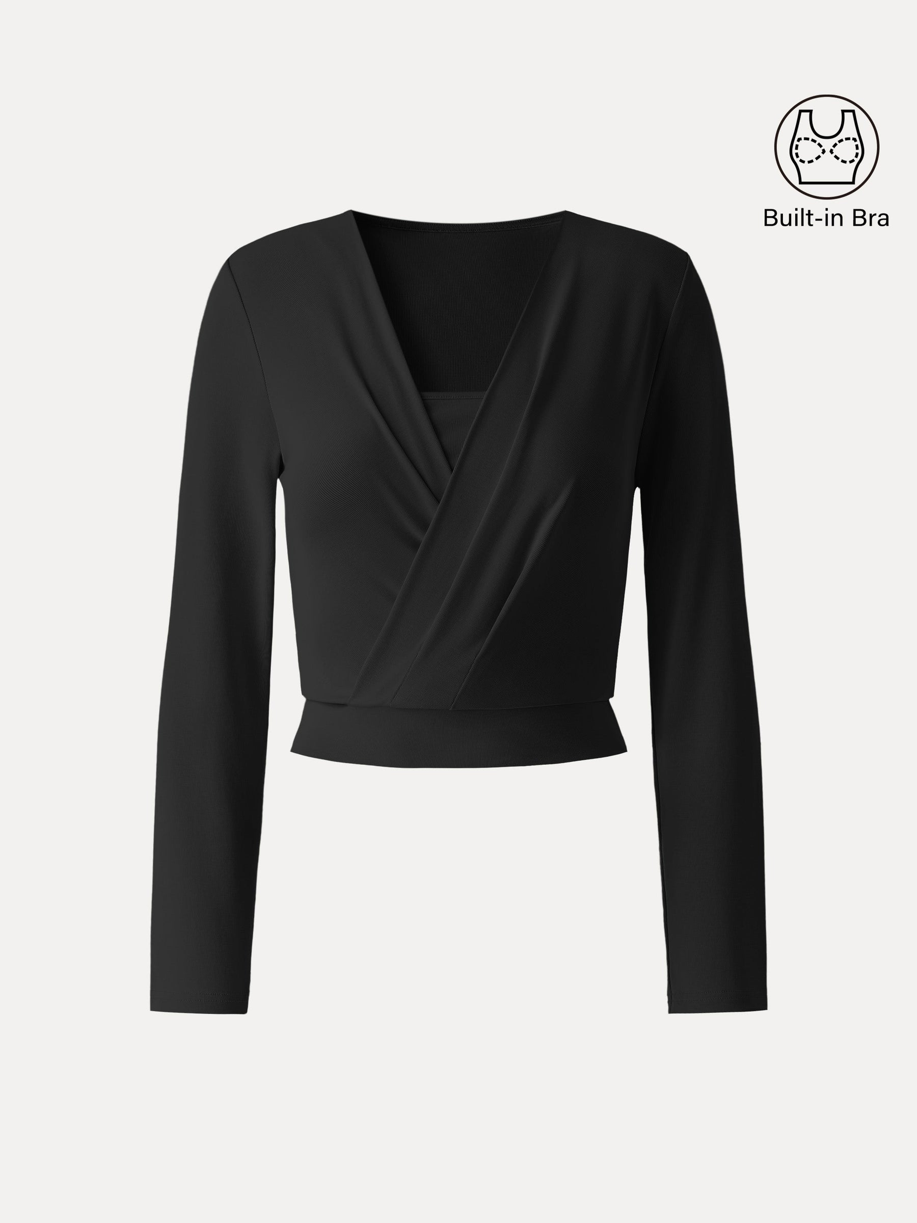 Sandwashed Modal 2-in-1 Wrap Bra Top