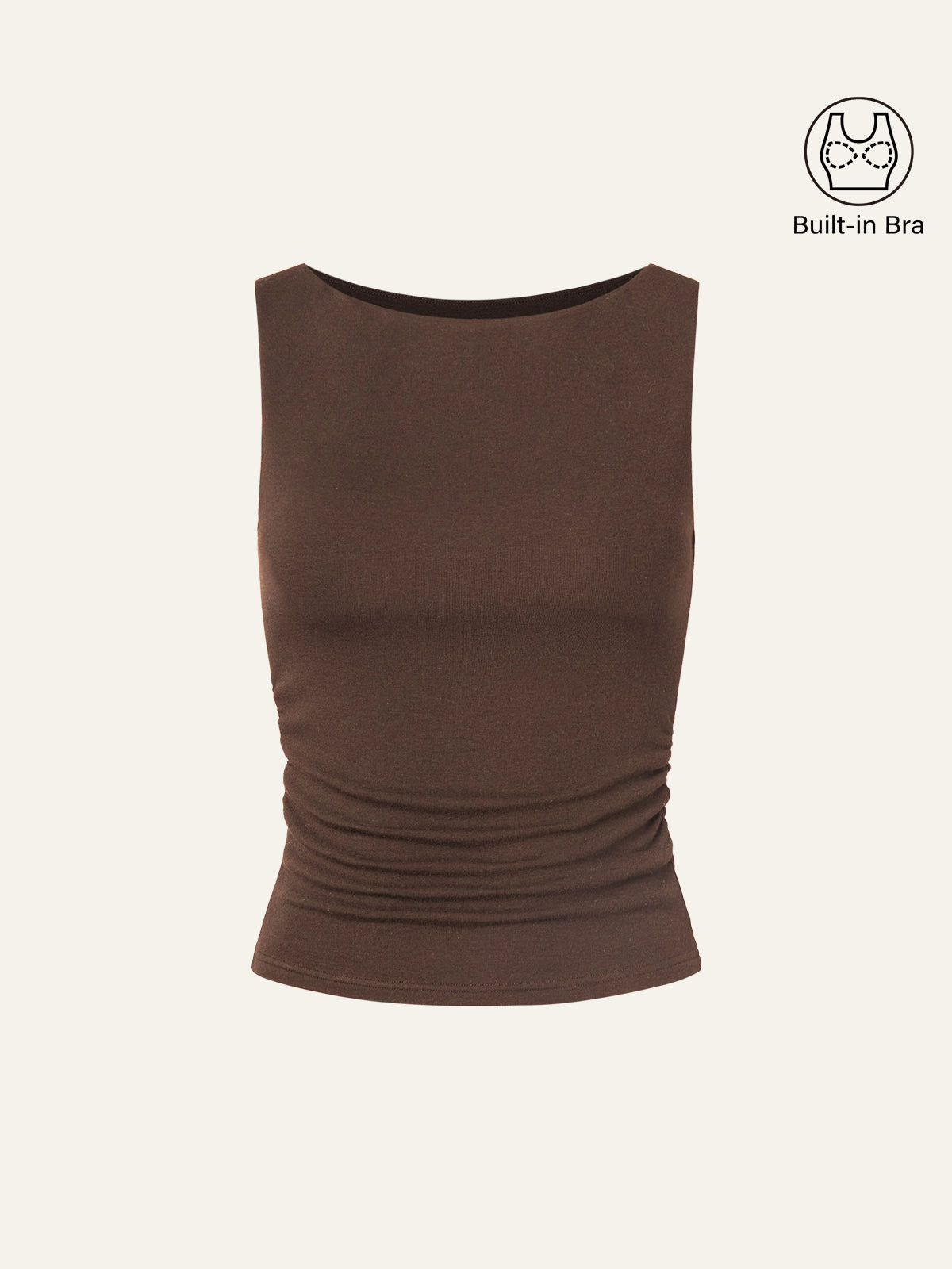 Boat Neck Bra Tank Top