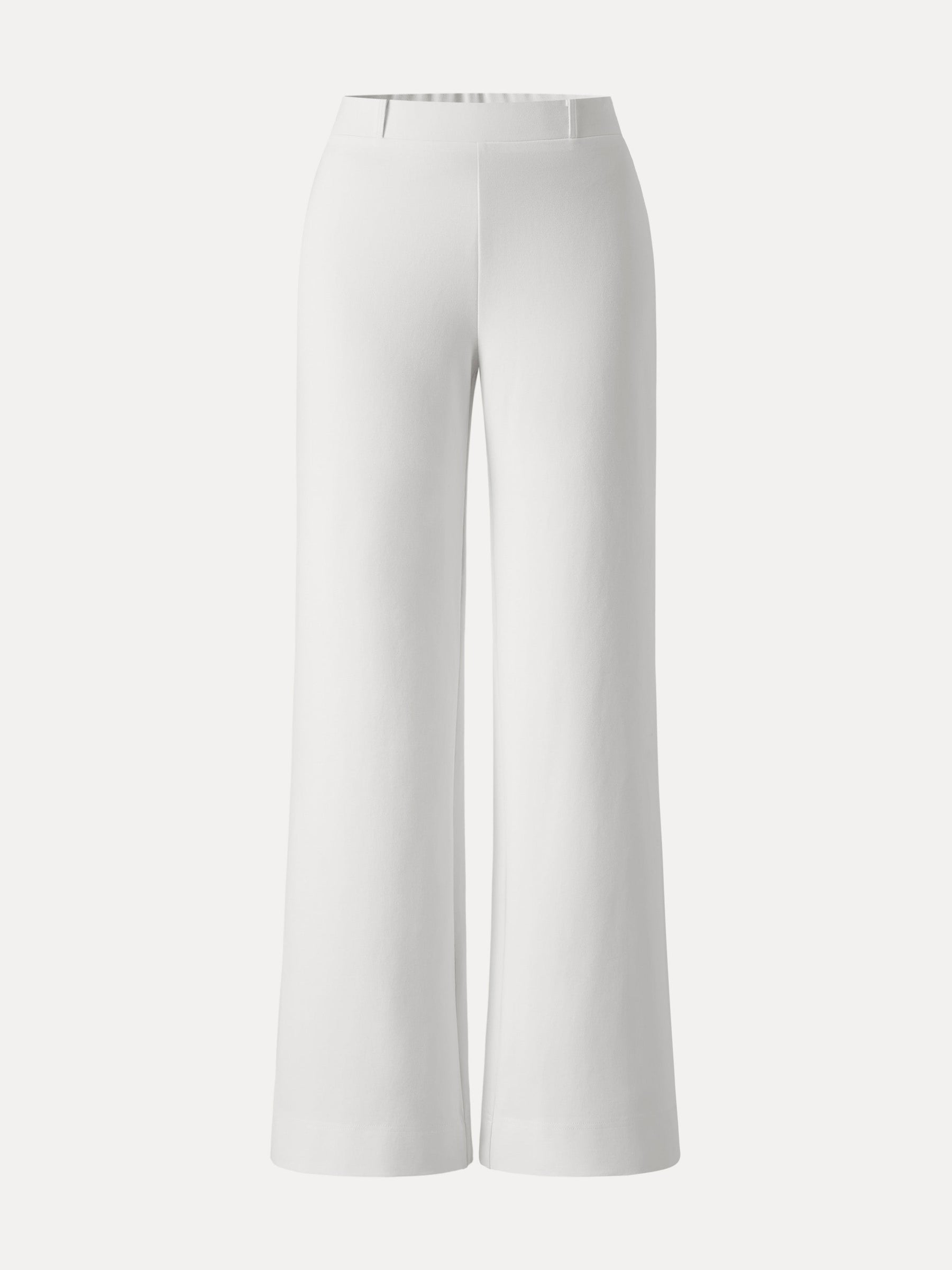 Not-See-Thru Drapey Mid Rise Wide Leg Pull-on Pant with Pockets