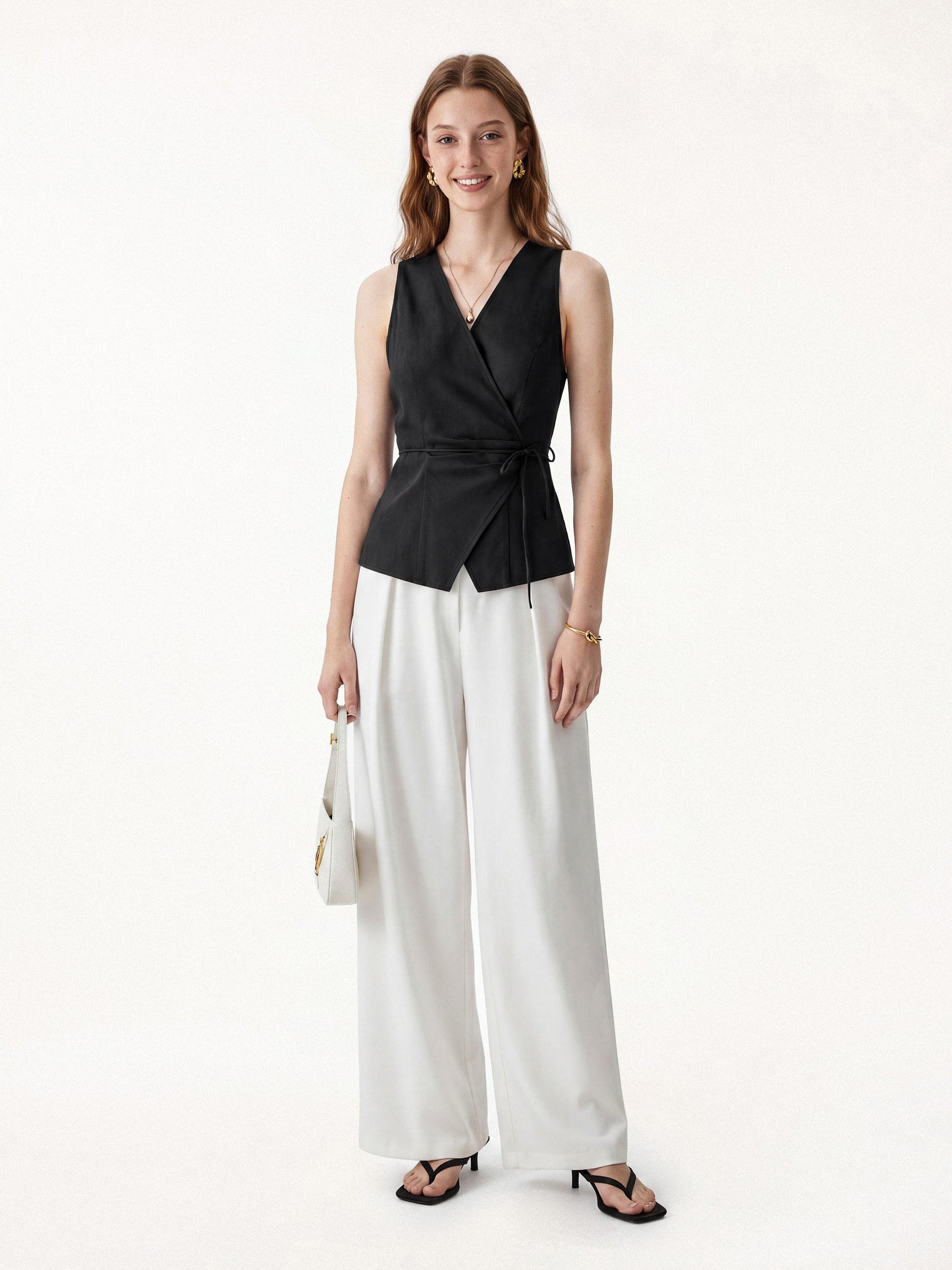 Wrap Top with Self-Tie