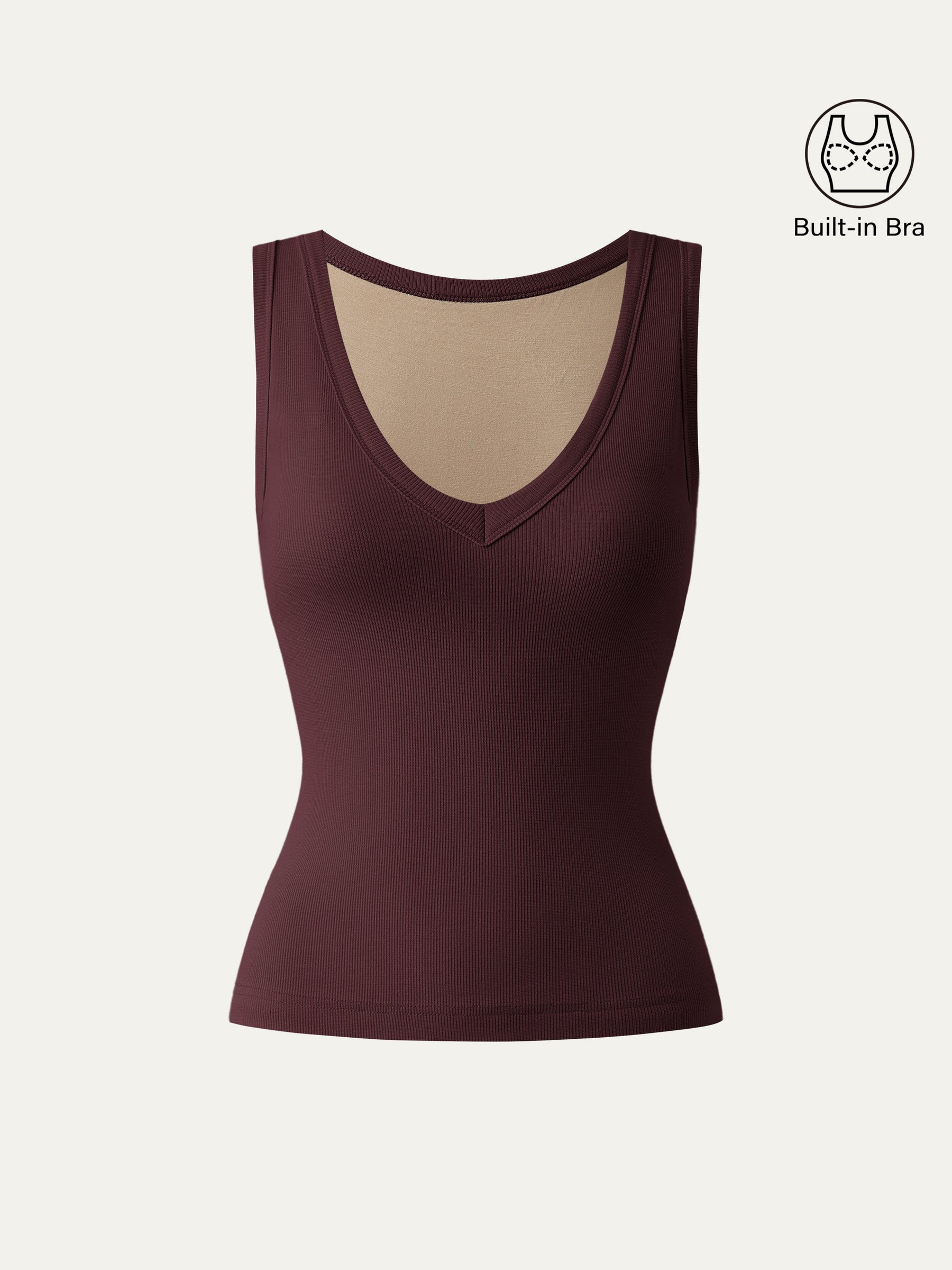 Stretchy V-neck Cotton New Airy Bra Tank
