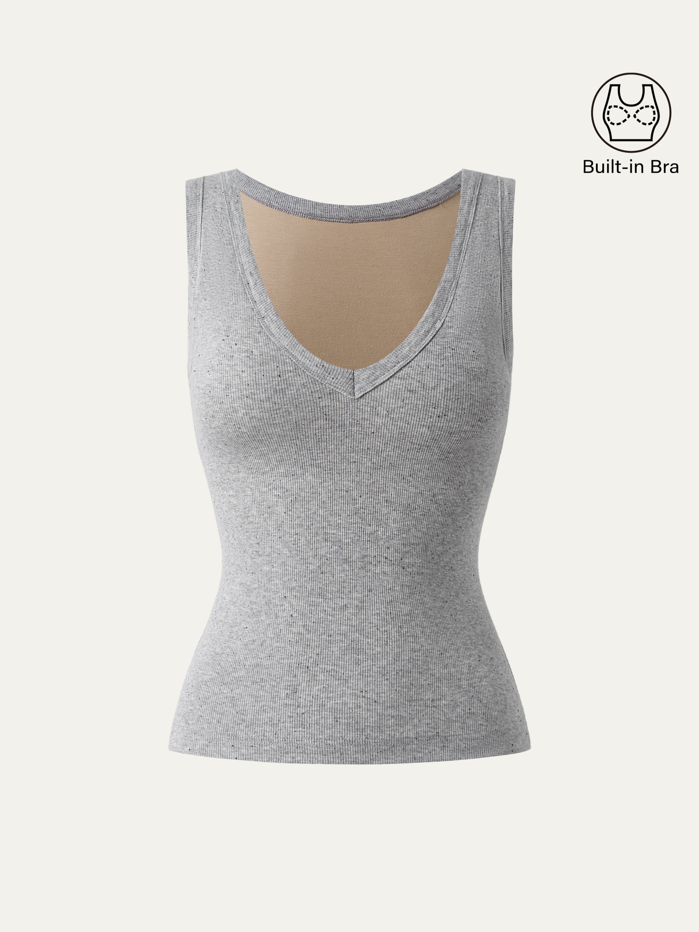 V-neck Cotton New Airy Bra Tank