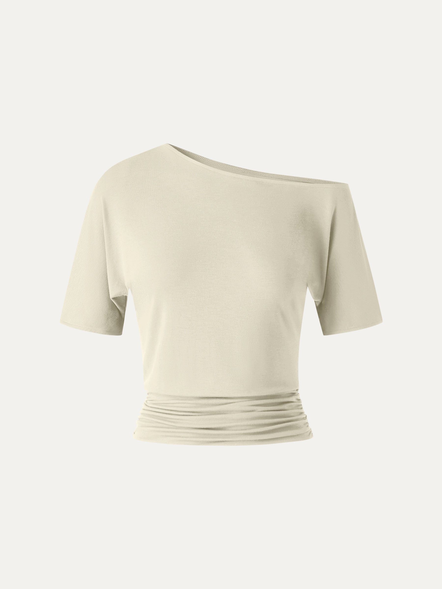 Relaxed Short Sleeve Ruched Top