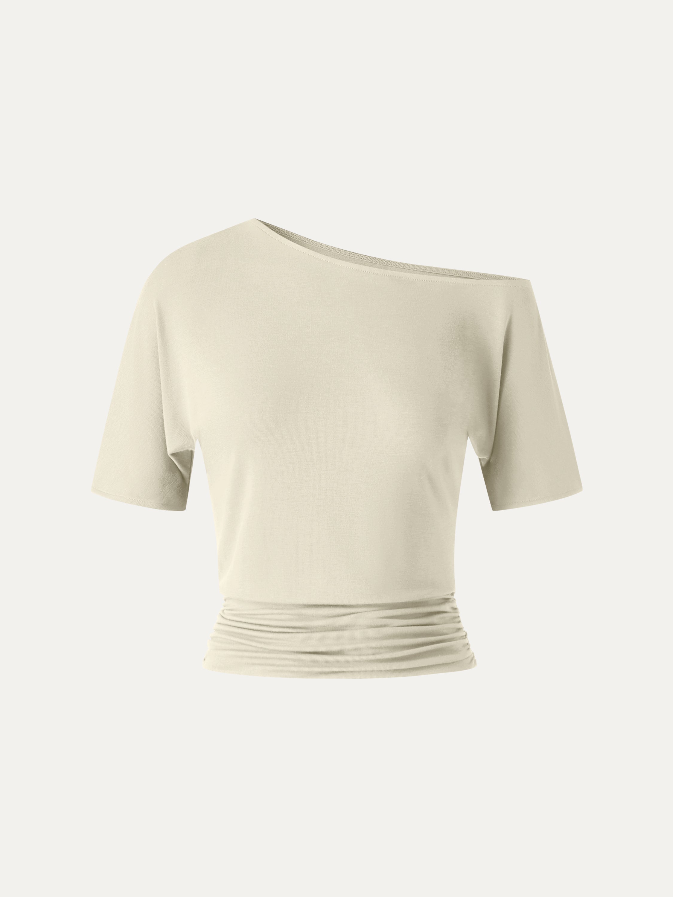 Relaxed Short Sleeve Ruched Top