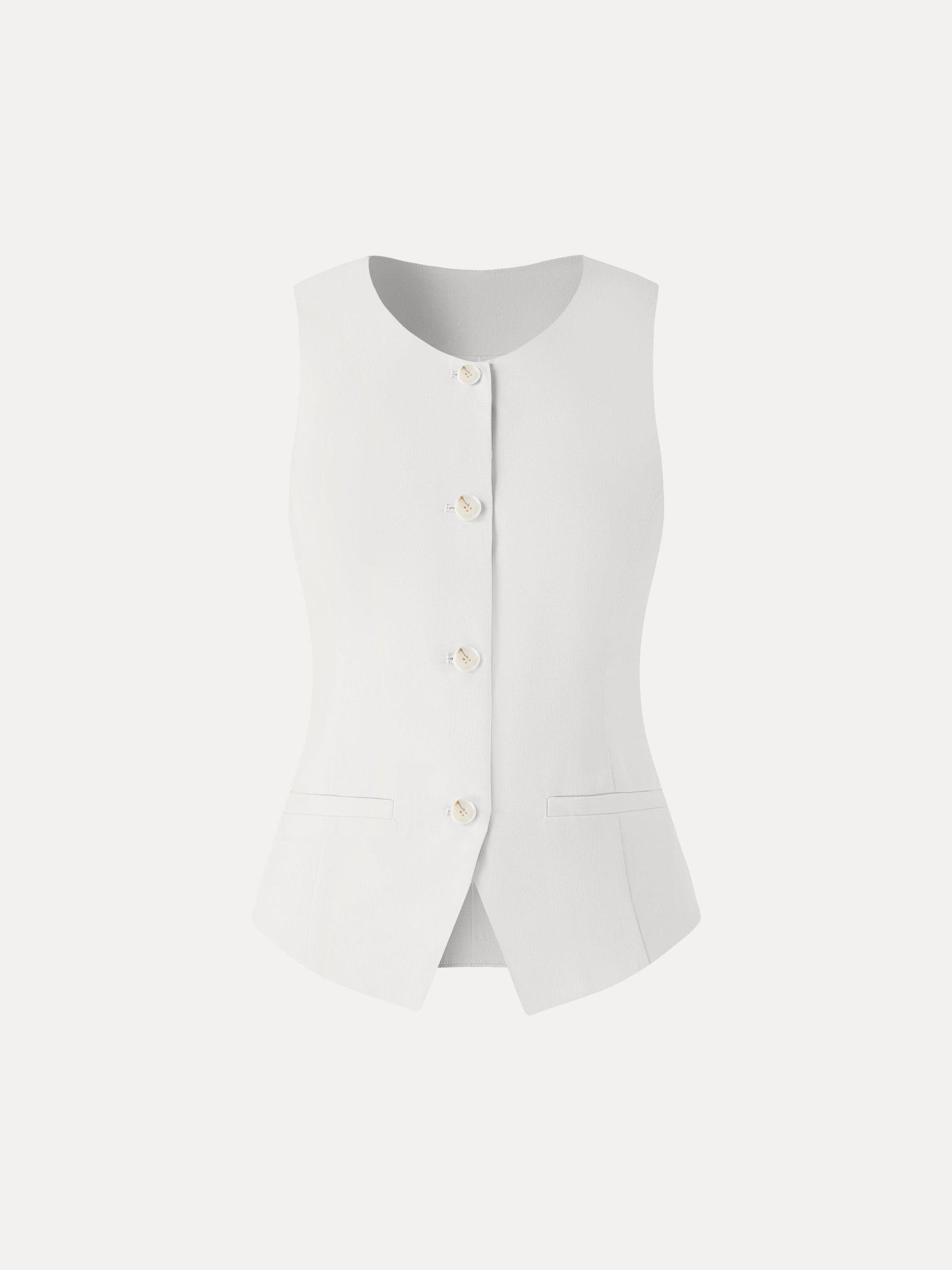Linen Summer Waistcoat with Pockets