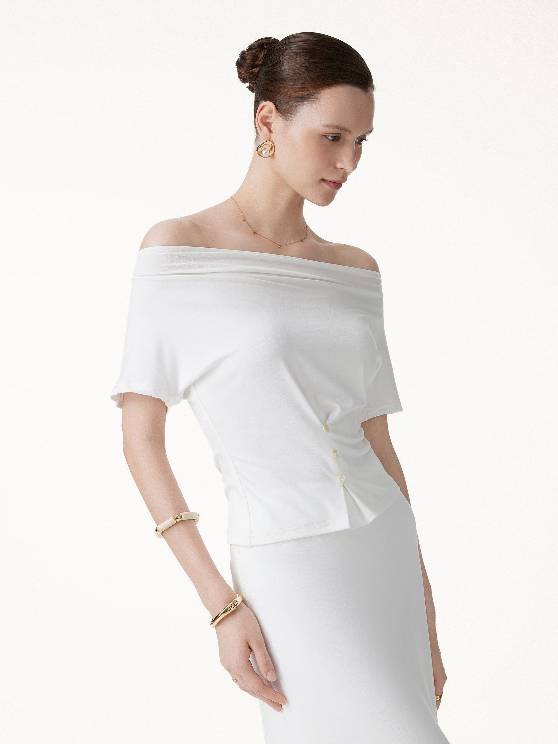 CoolTouch Cowl Neck Cap Sleeve Top
