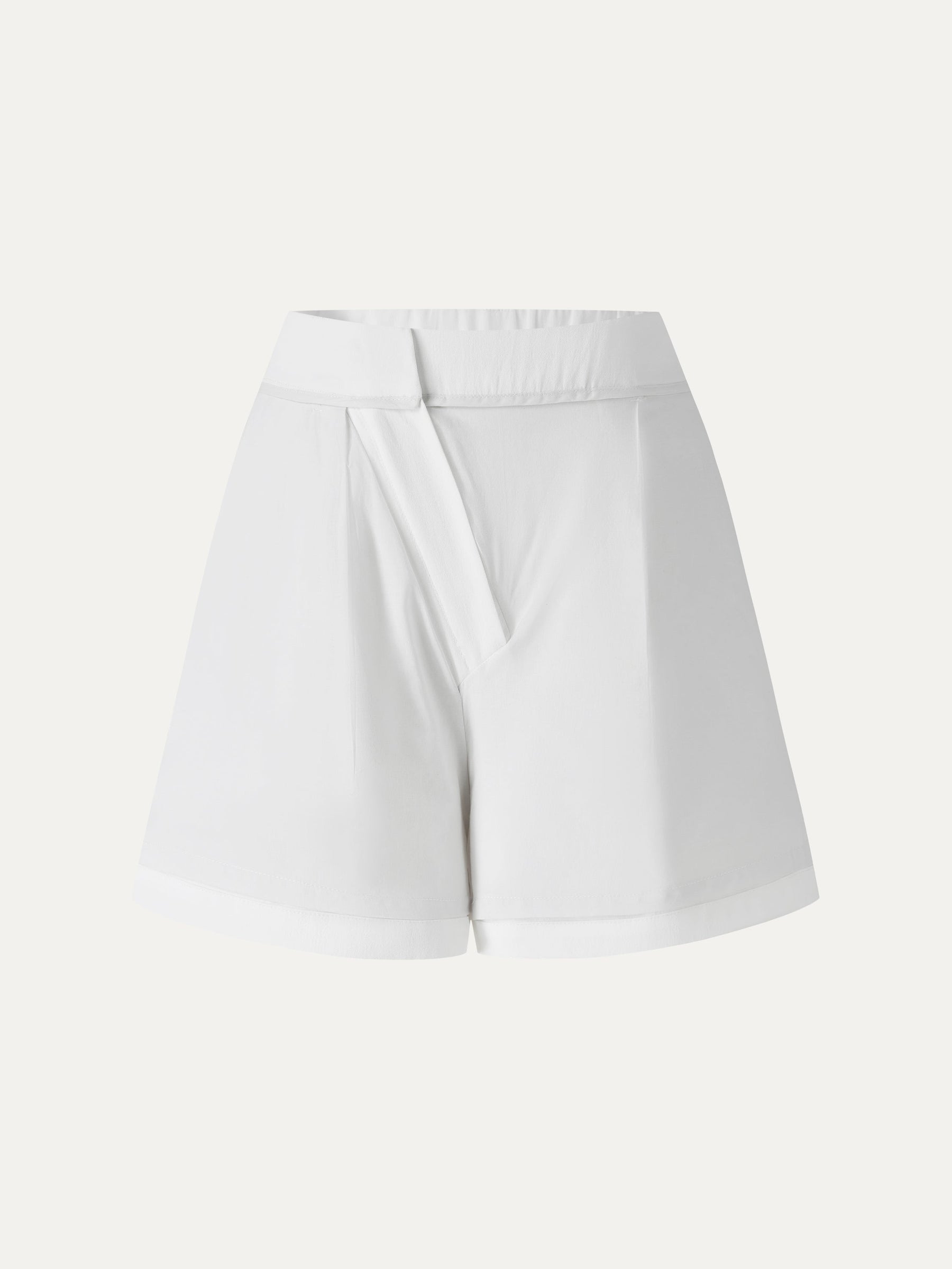 Not-See-Thru Linen-Like A-Line Shorts