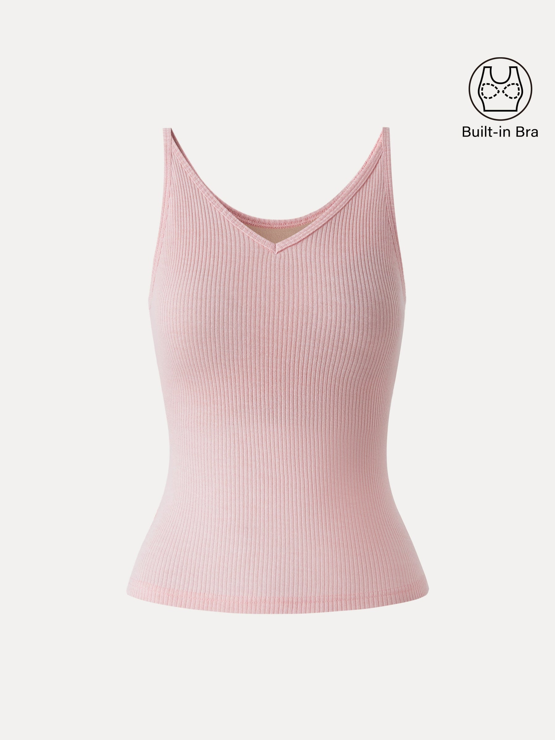 Breathable V-Neck Spaghetti Bra Tank