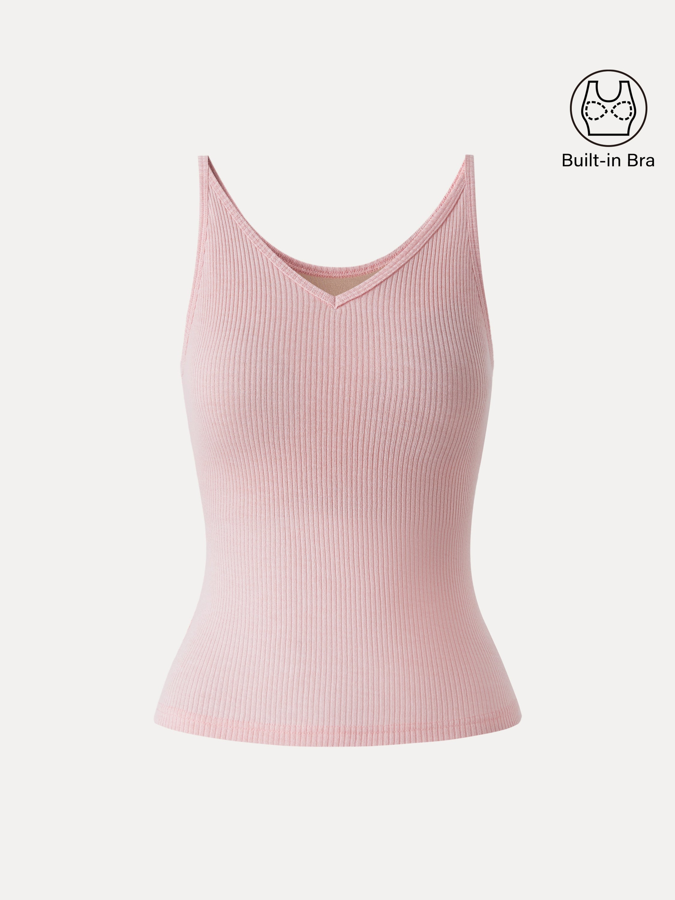 Breathable V-Neck Spaghetti Bra Tank
