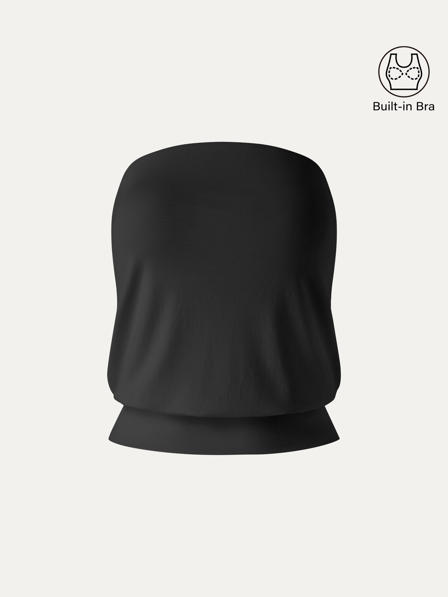 Lyocell Bandeau Banded Hem Bra Top