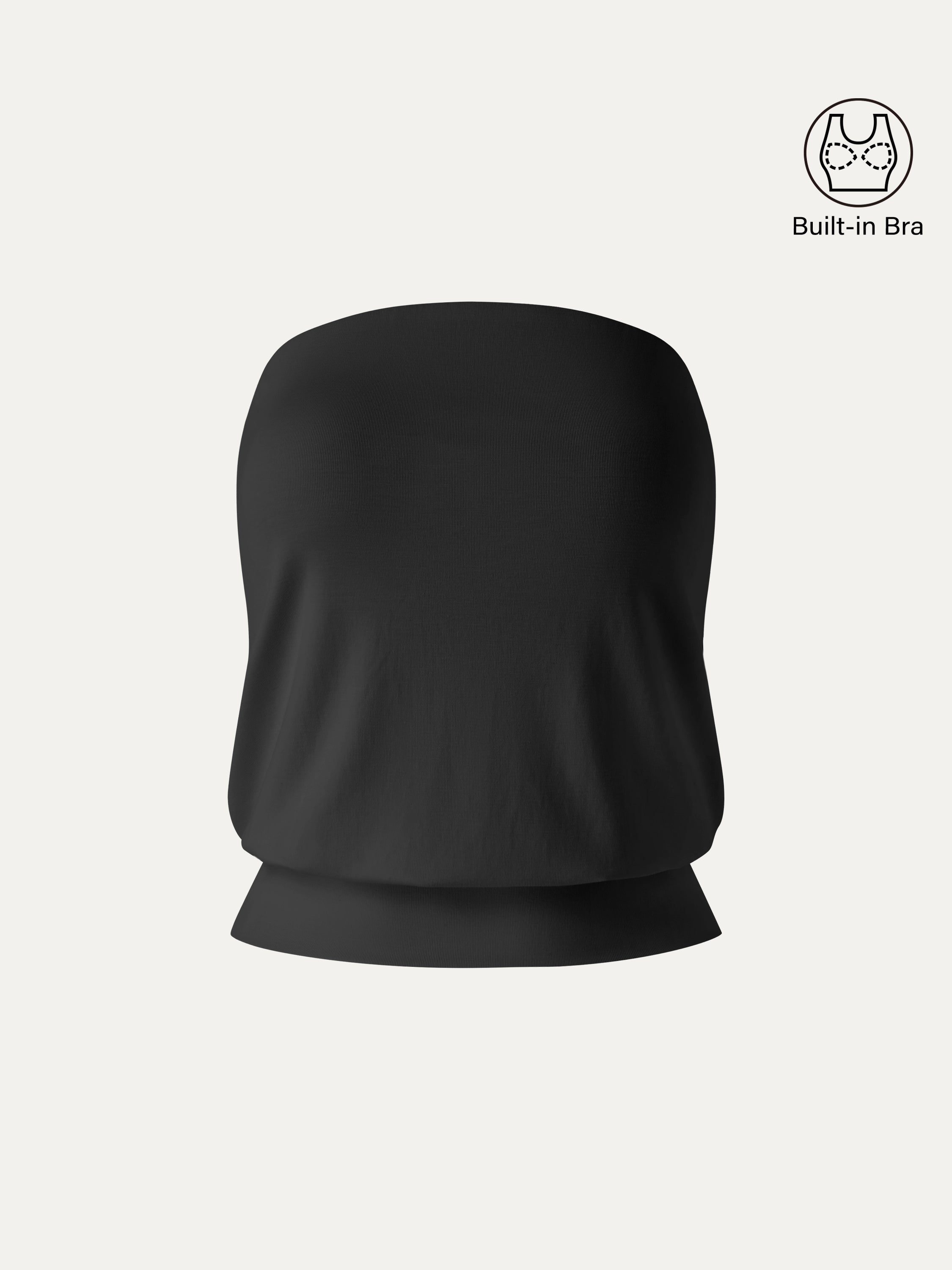 Lyocell Bandeau Banded Hem Bra Top