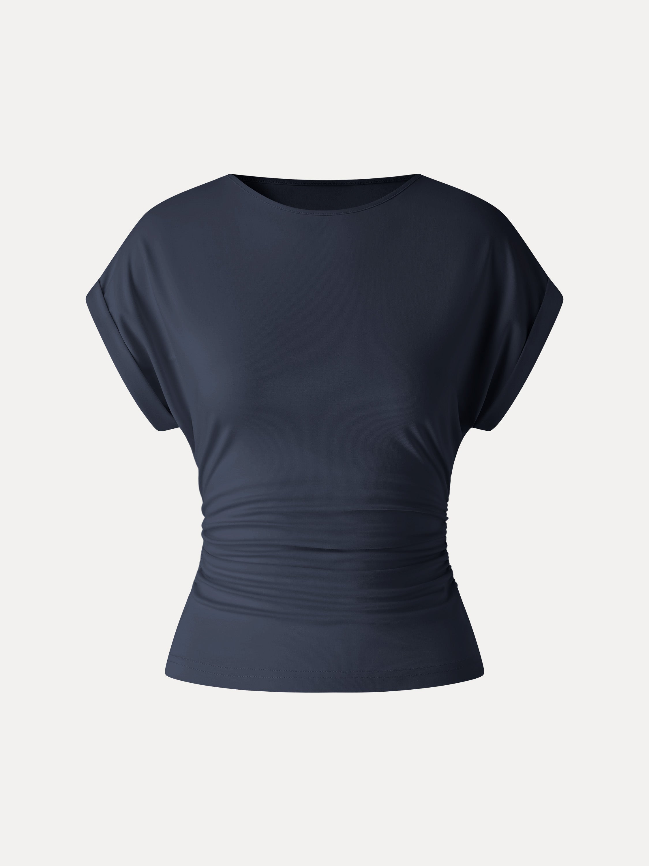 CoolTouch Round Neck Ruched Tee