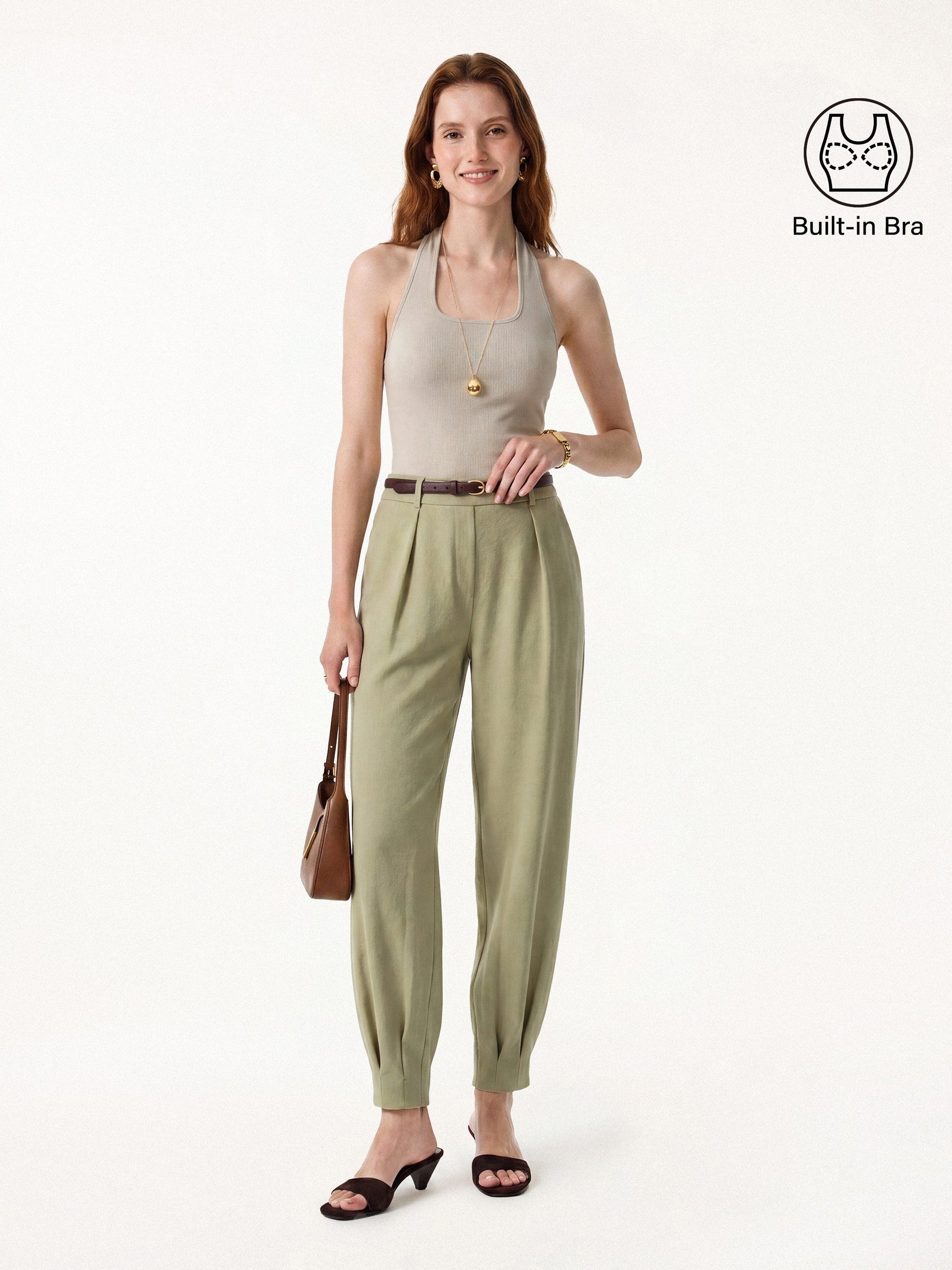 Square Halter Neck Bra Tank