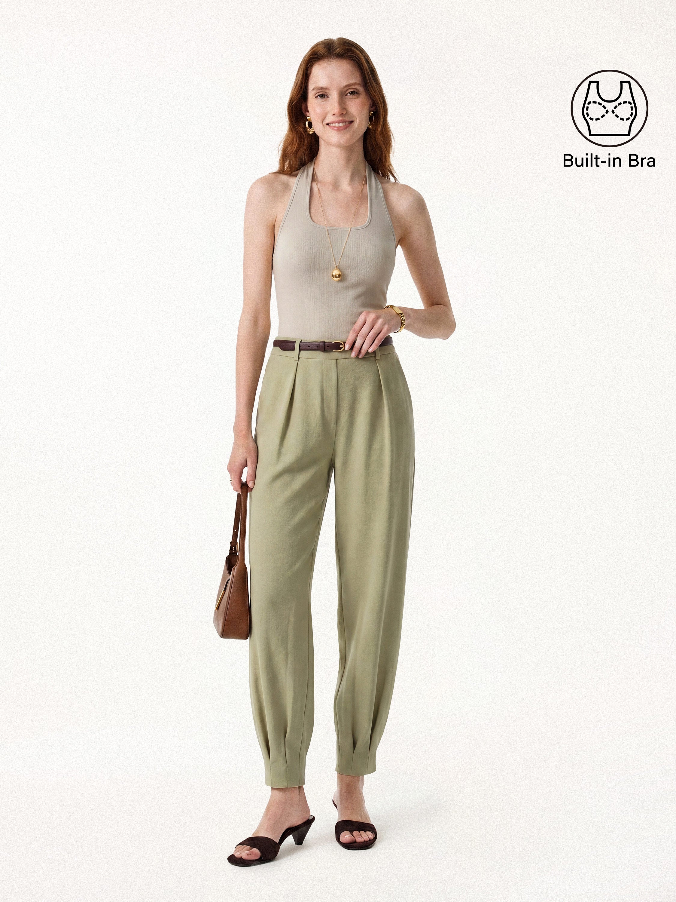 Square Halter Neck Bra Tank