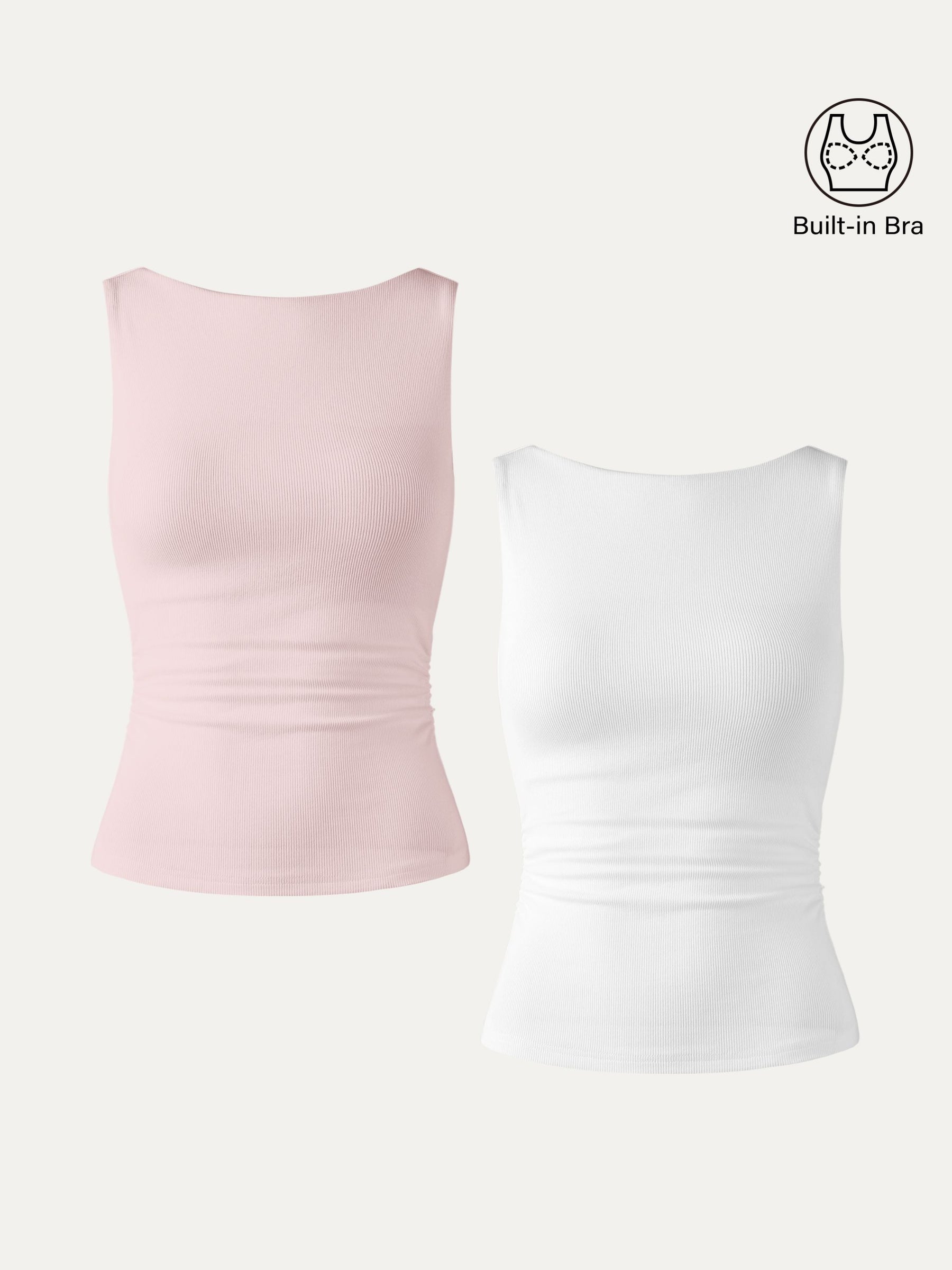 Elastic Open Back Bra Tank