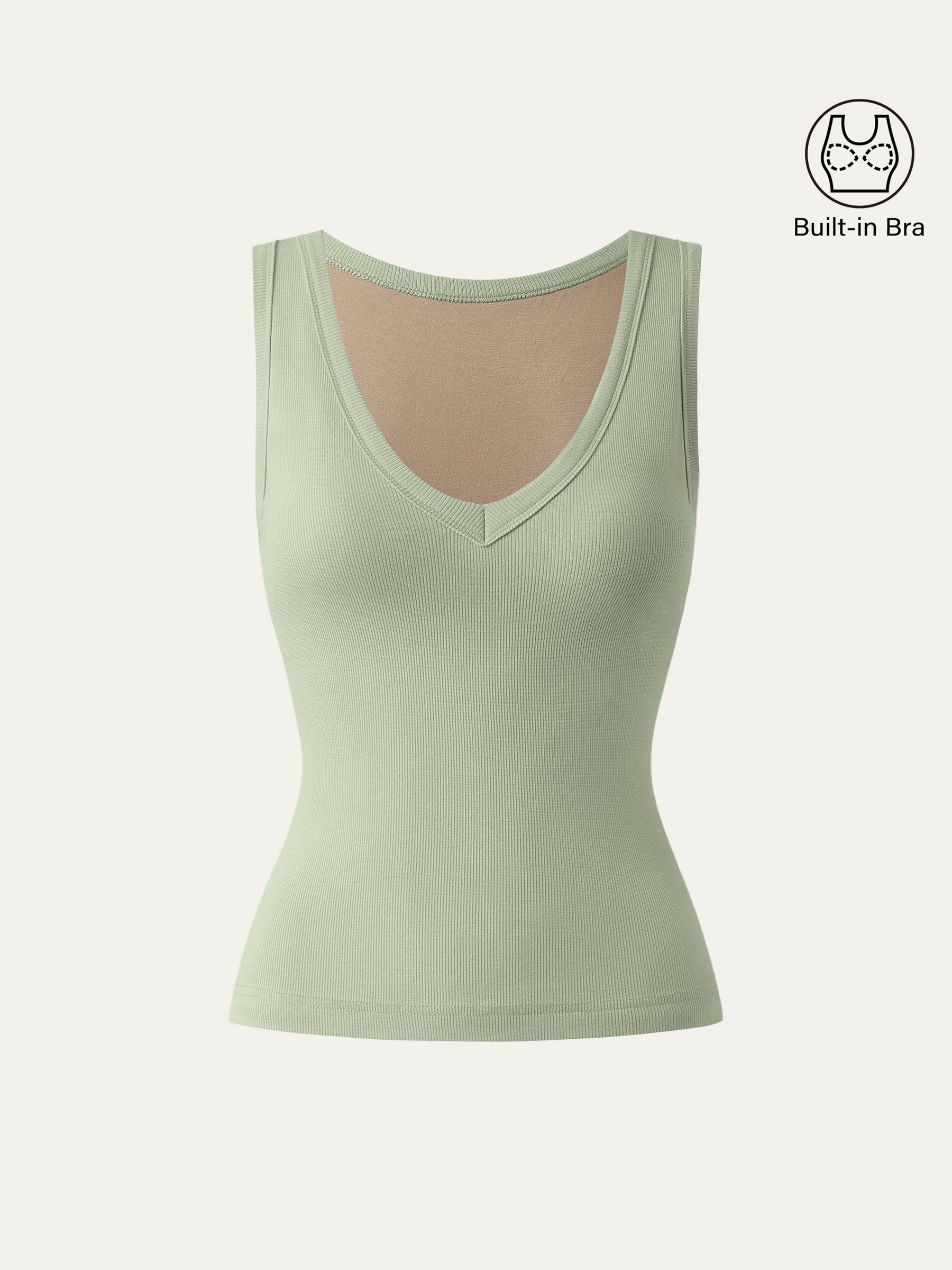 V-neck Cotton New Airy Bra Tank