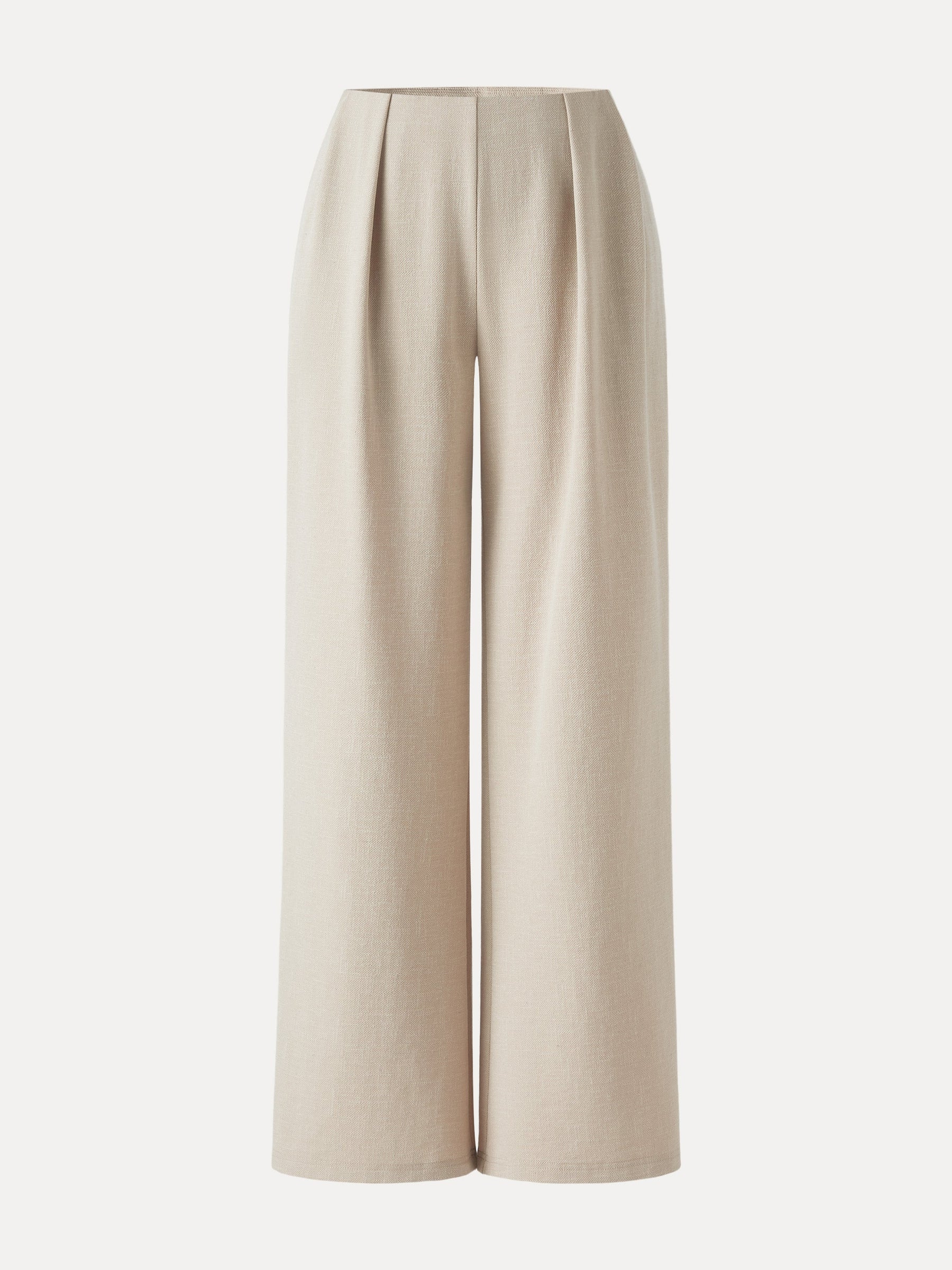 Airy Stretch Linen-Like Wide Flare Pant with Pockets