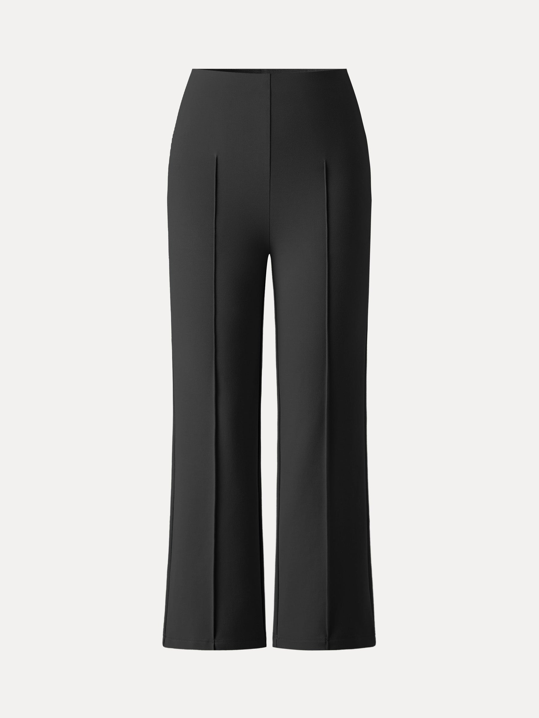 Wrinkle-Resistant High Rise Cropped Flare Leg Travel Pant