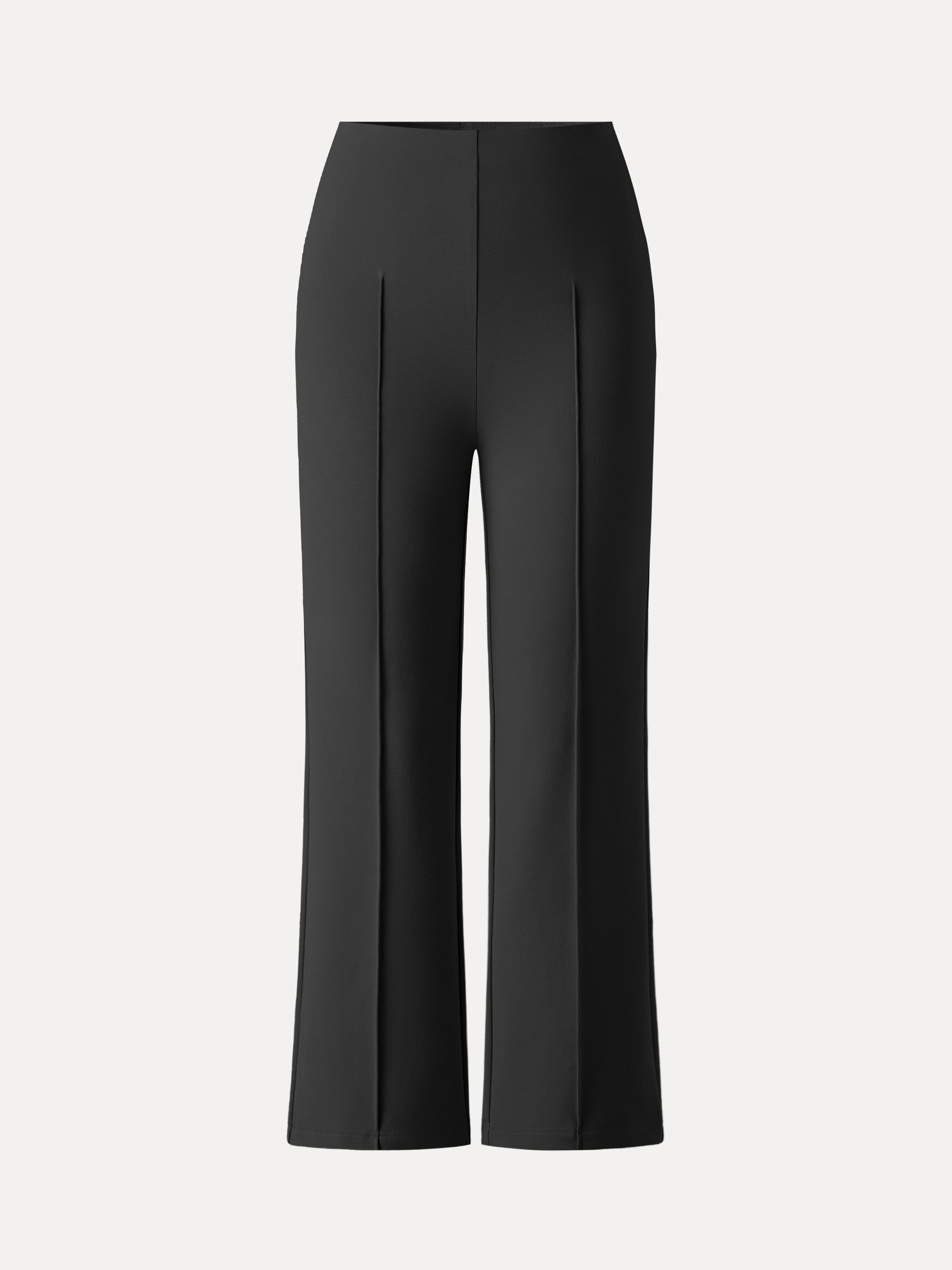 Wrinkle-Resistant High Rise Cropped Flare Leg Travel Pant