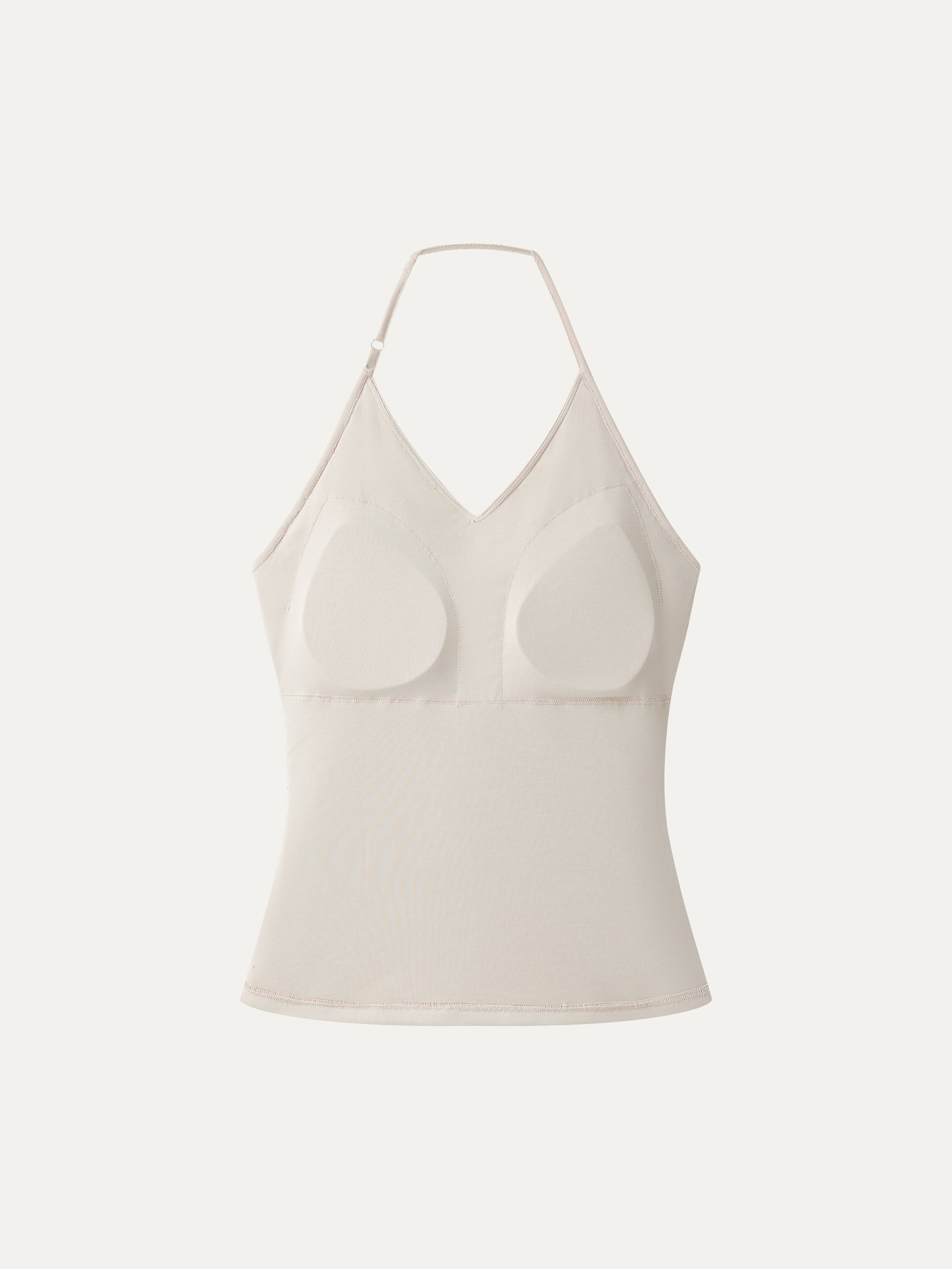 Modal Halter Neck Surplice Ruched Bandless Bra Top