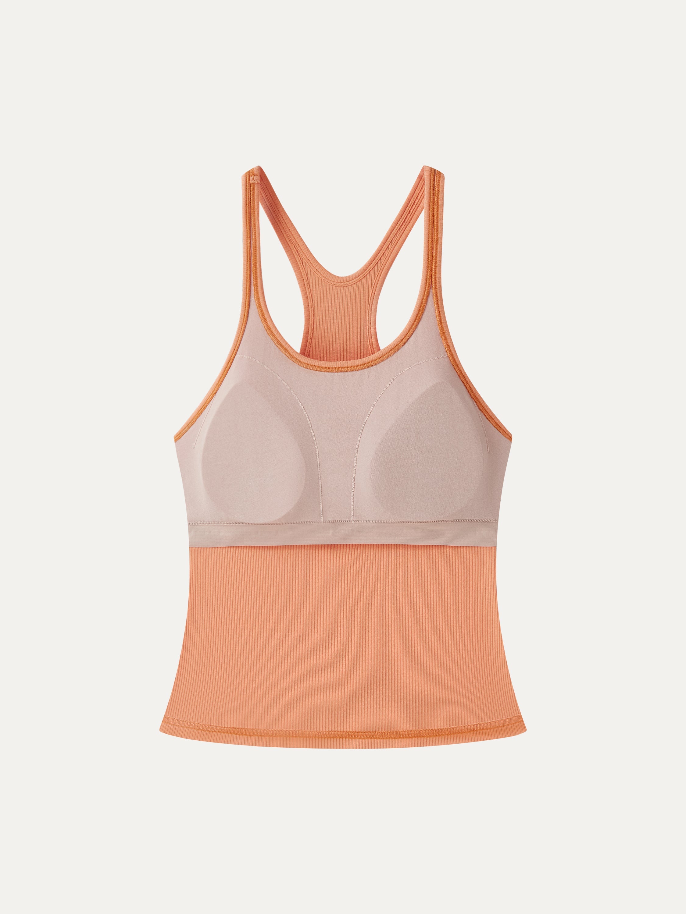 Cool-Touch Ribbed Scoop Neck Racer Back Bra Tank