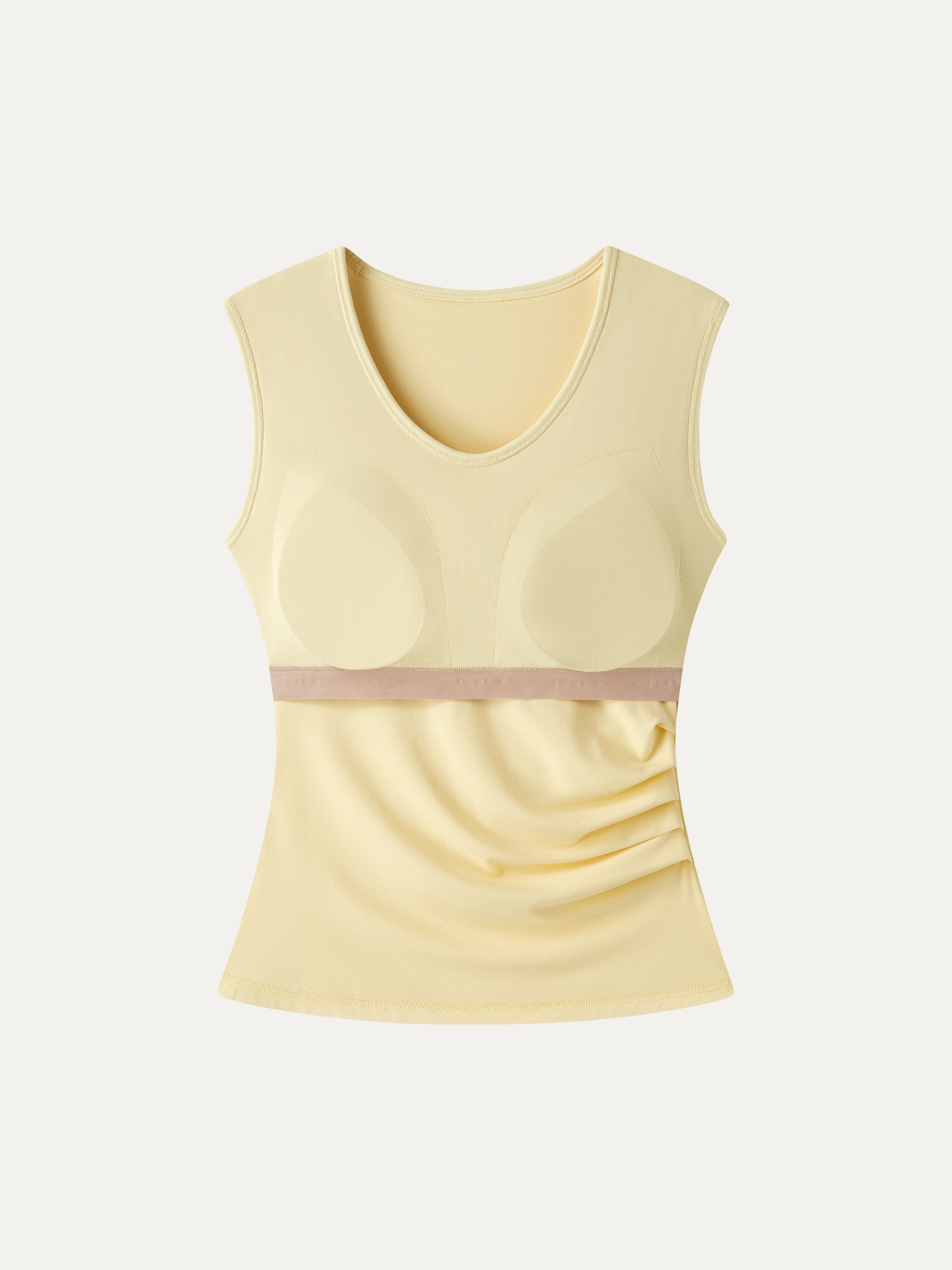 U-Neck Tucked Sleeveless Bra Top
