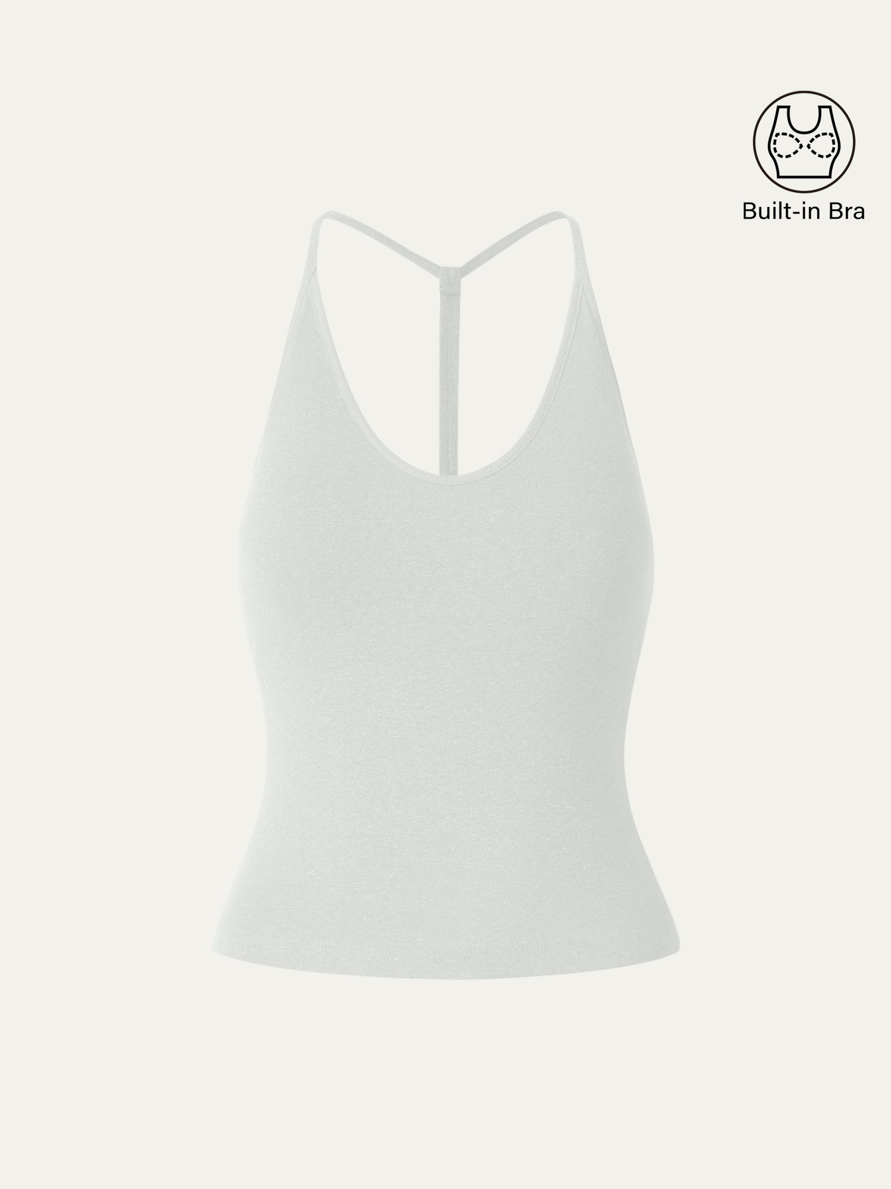 Soft Linen Luxe V-neck T-back Airy Bra Tank