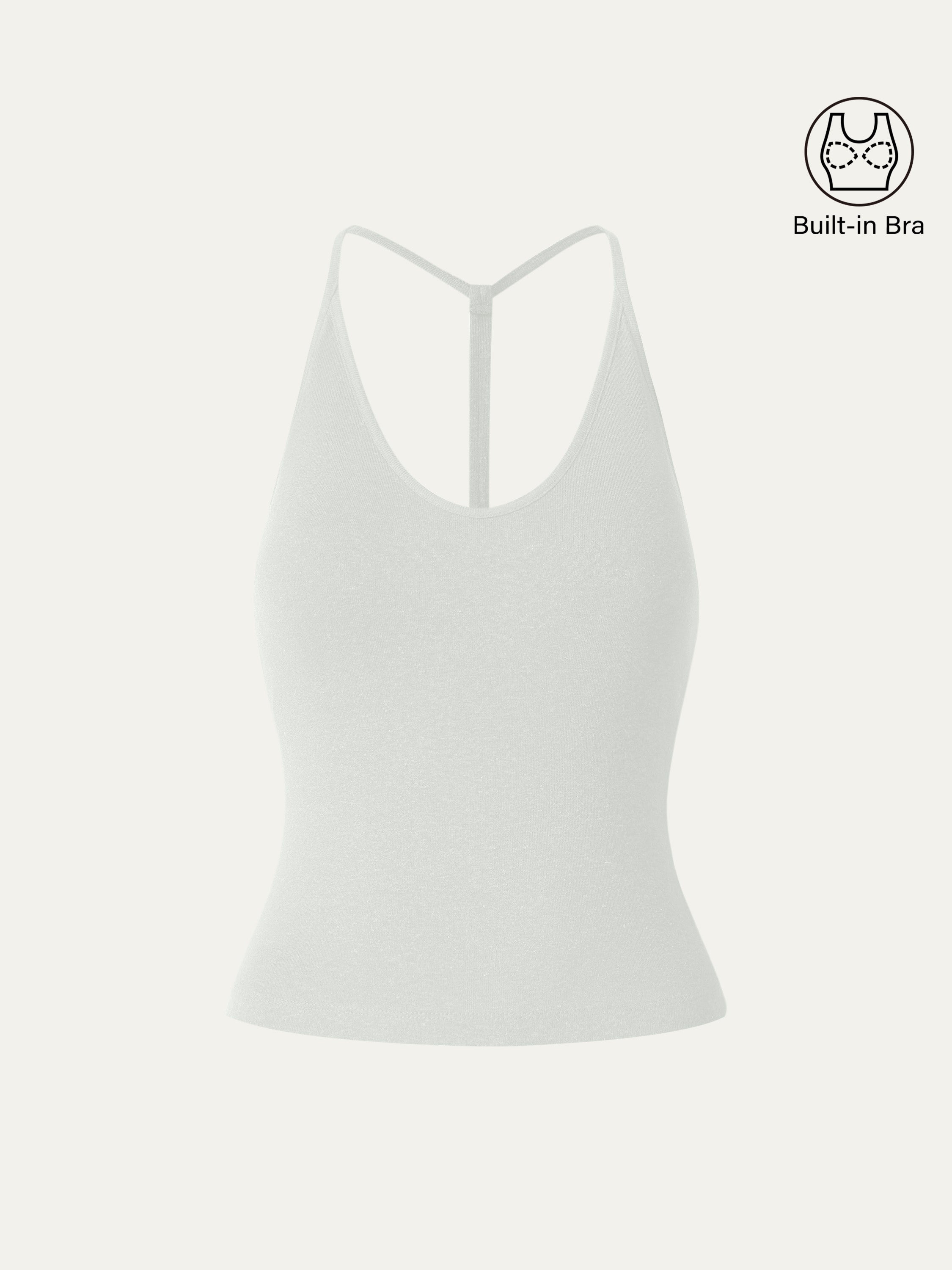 Soft Linen Luxe V-neck T-back Airy Bra Tank