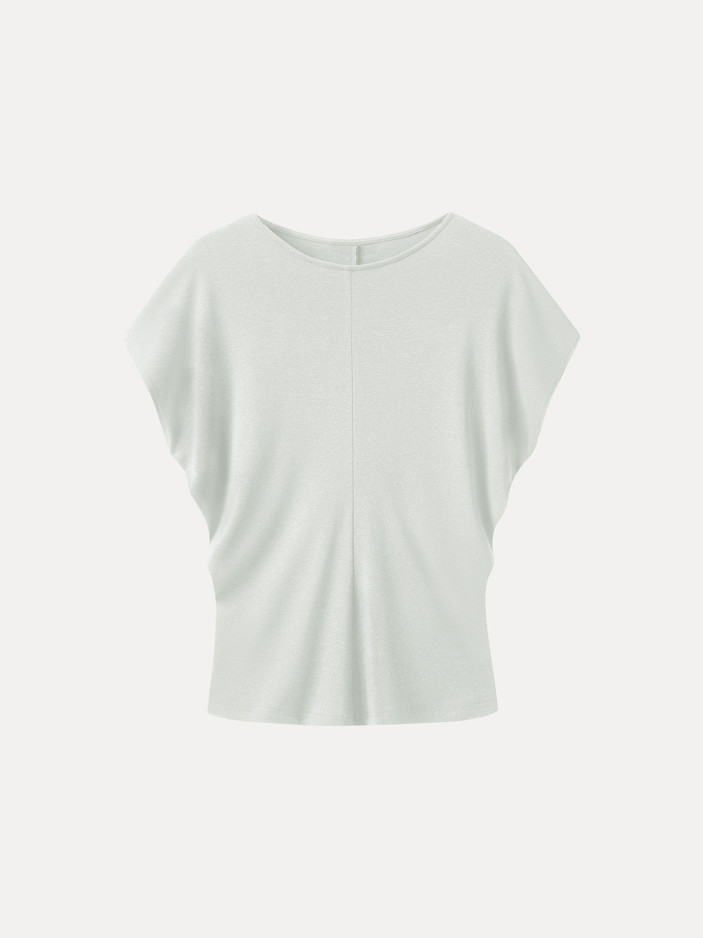 Linen-Blend Round Neck Relaxed Summer Top