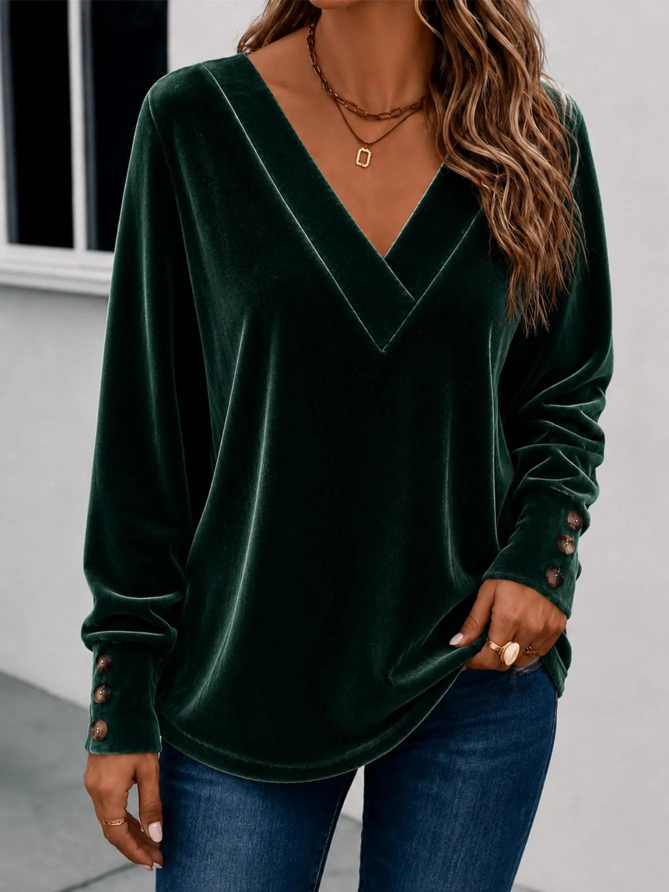 The Vivienne™ | Velvet Blouse