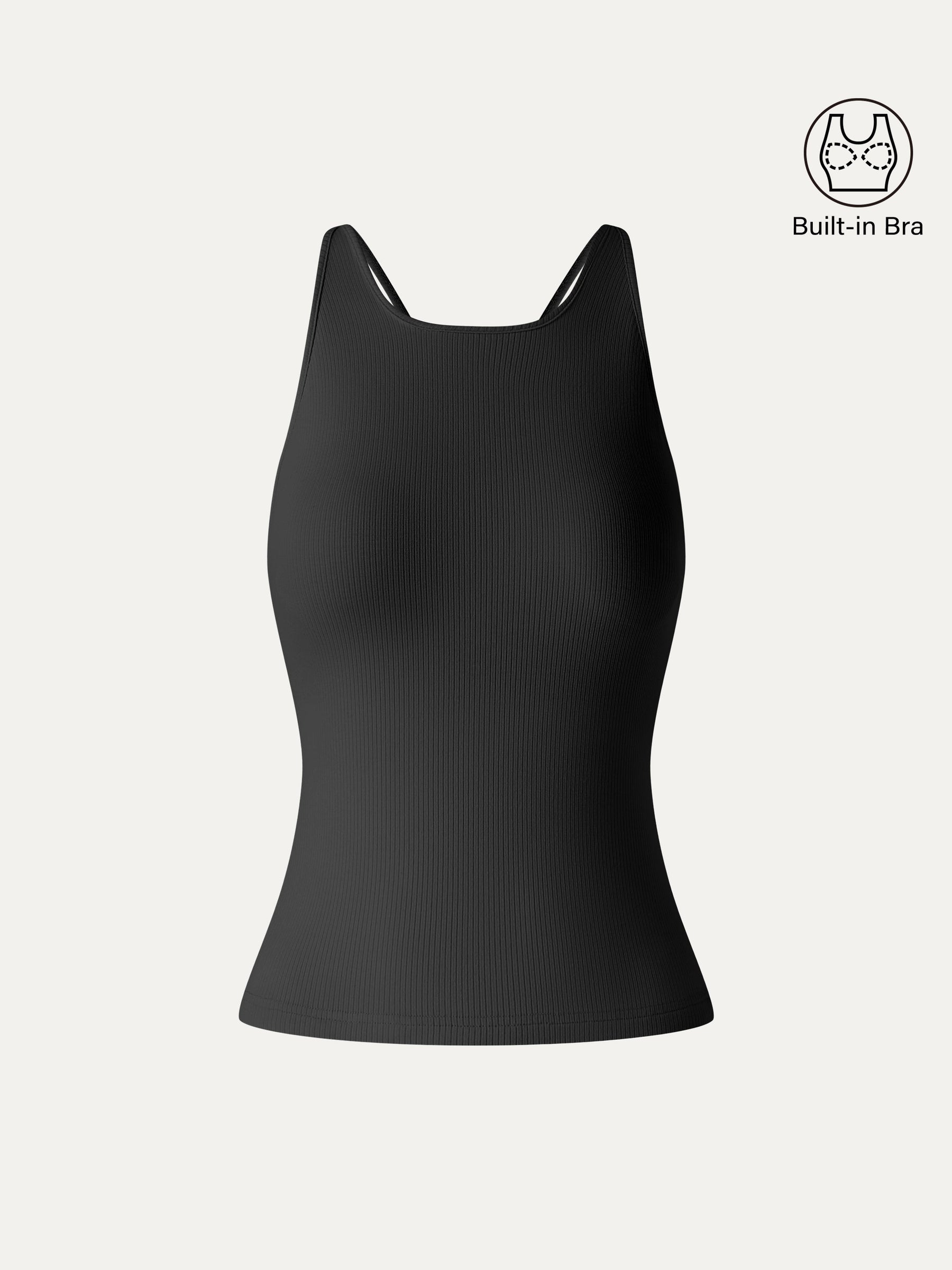 CoolTouch Ribbed Racer Back Bra Tank