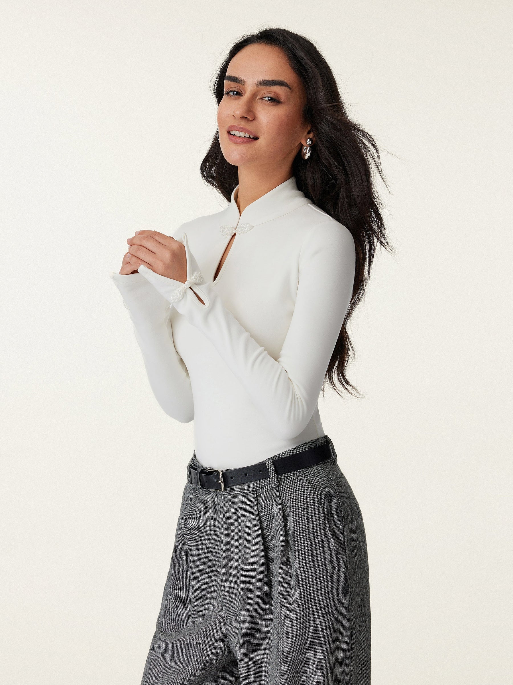 Mandarin Collar Frog Button Bra Top Limited Edition