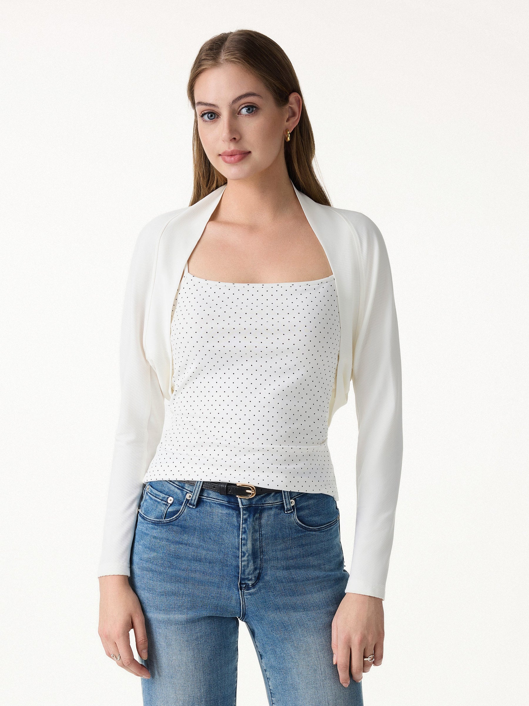 Bamboo Blend Breathable Summer Cropped Shrug Cardigan