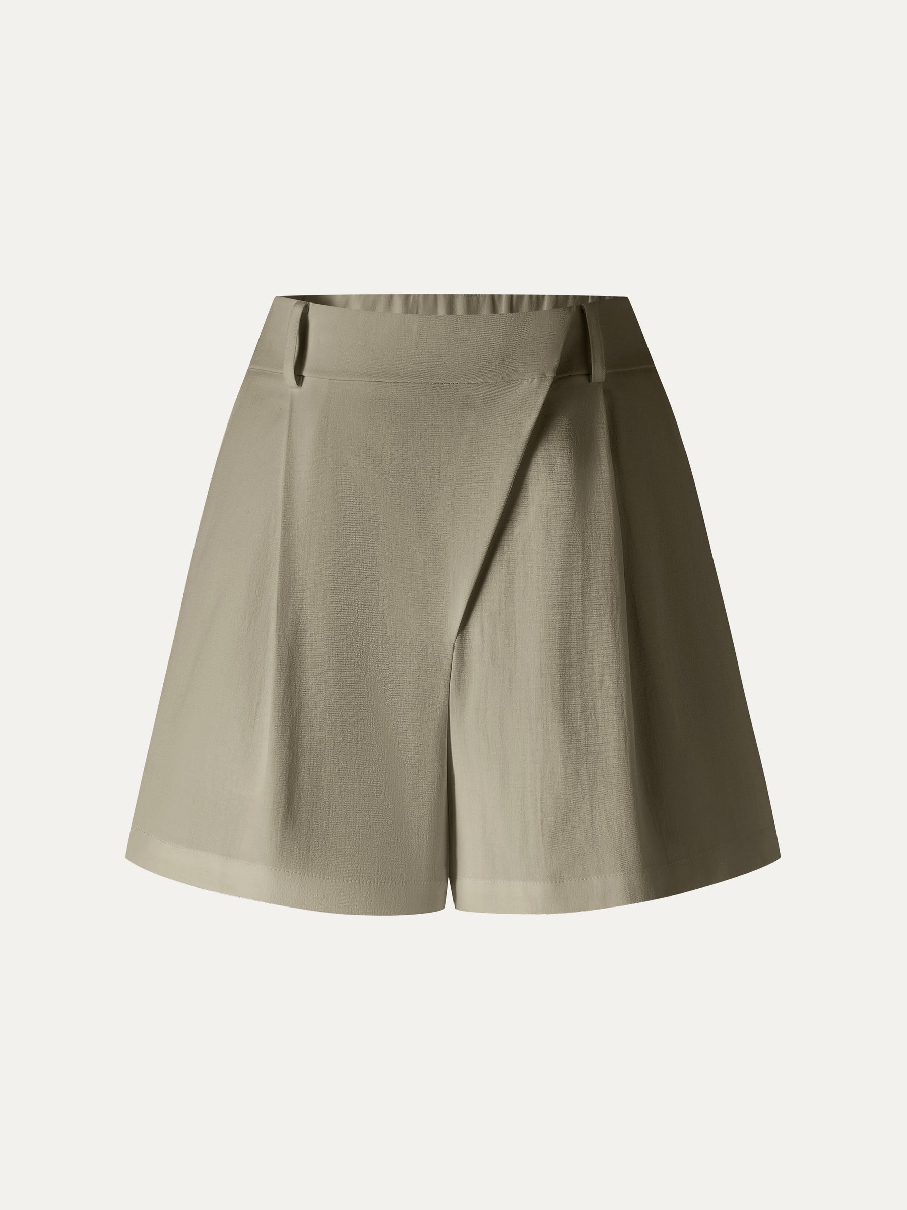 Not-See-Thru Linen-Like A-Line Shorts