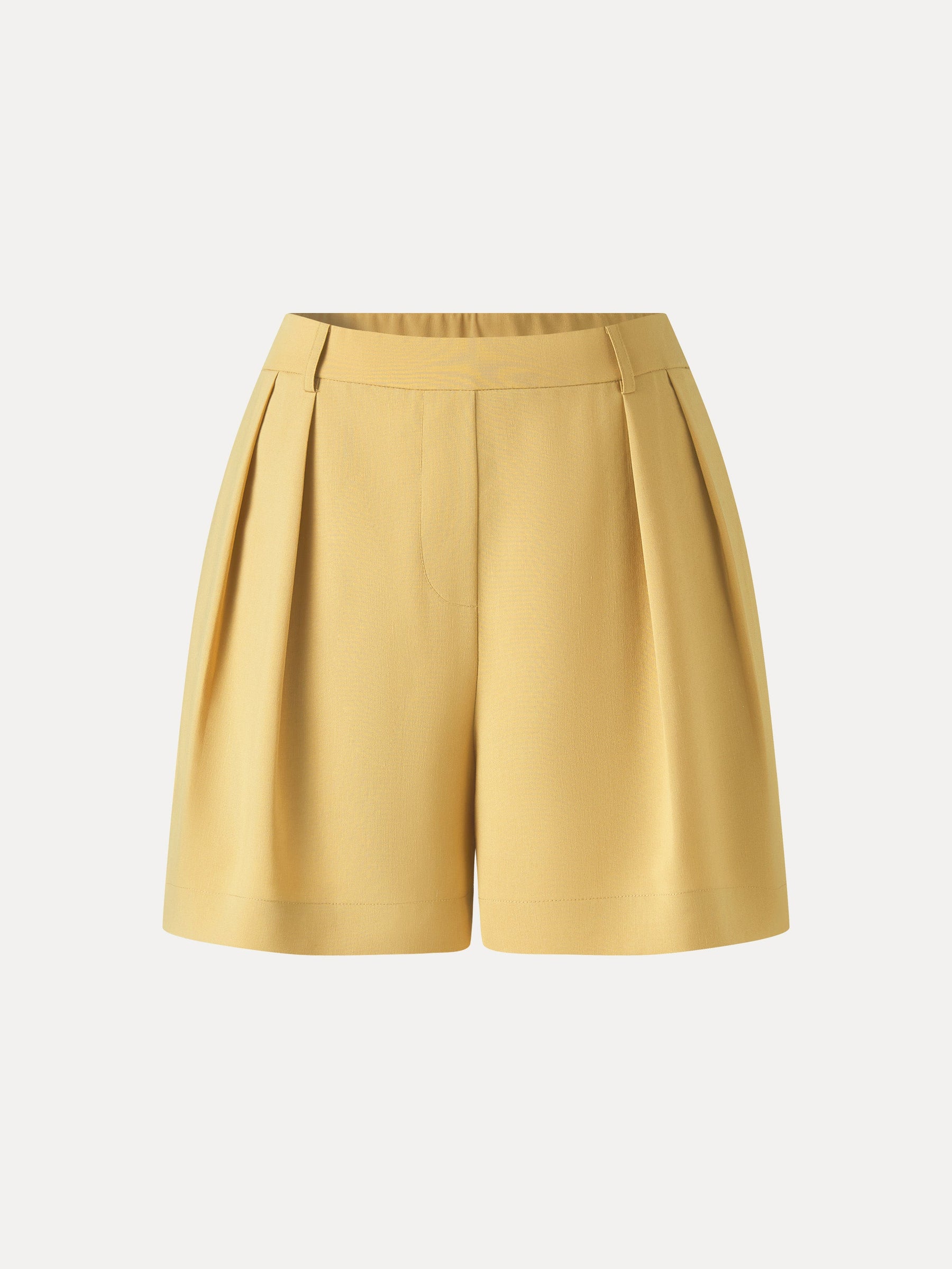 Lyocell-Linen Tailored Shorts with Pockets
