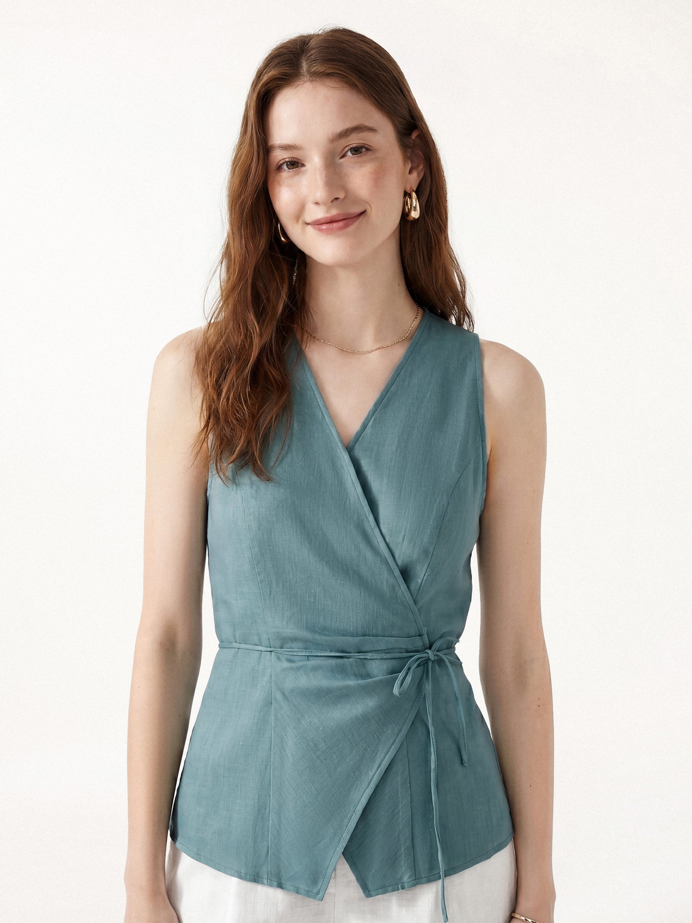 Wrap Top with Self-Tie