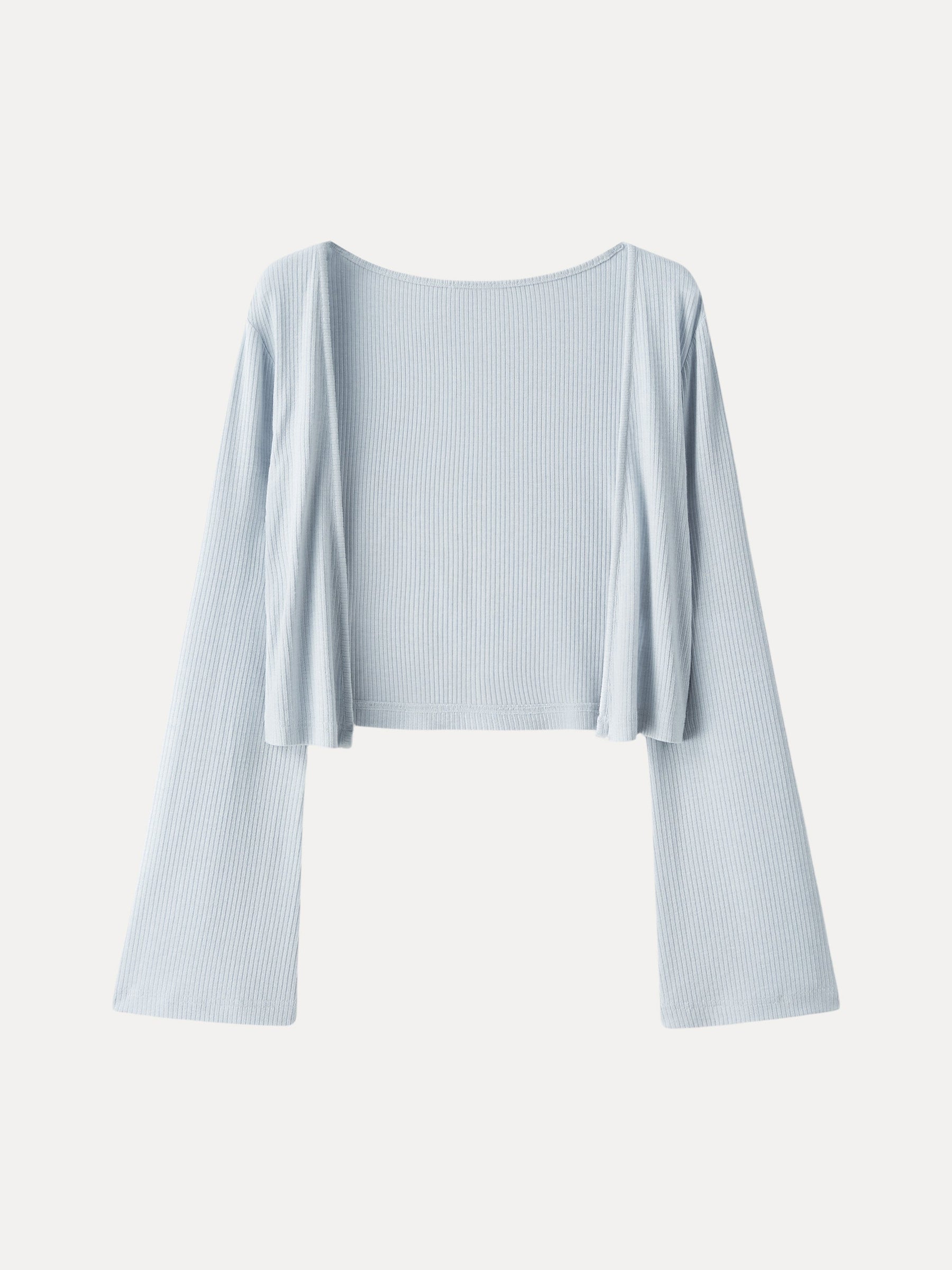 Soft Bell Sleeve Cropped Cardigan