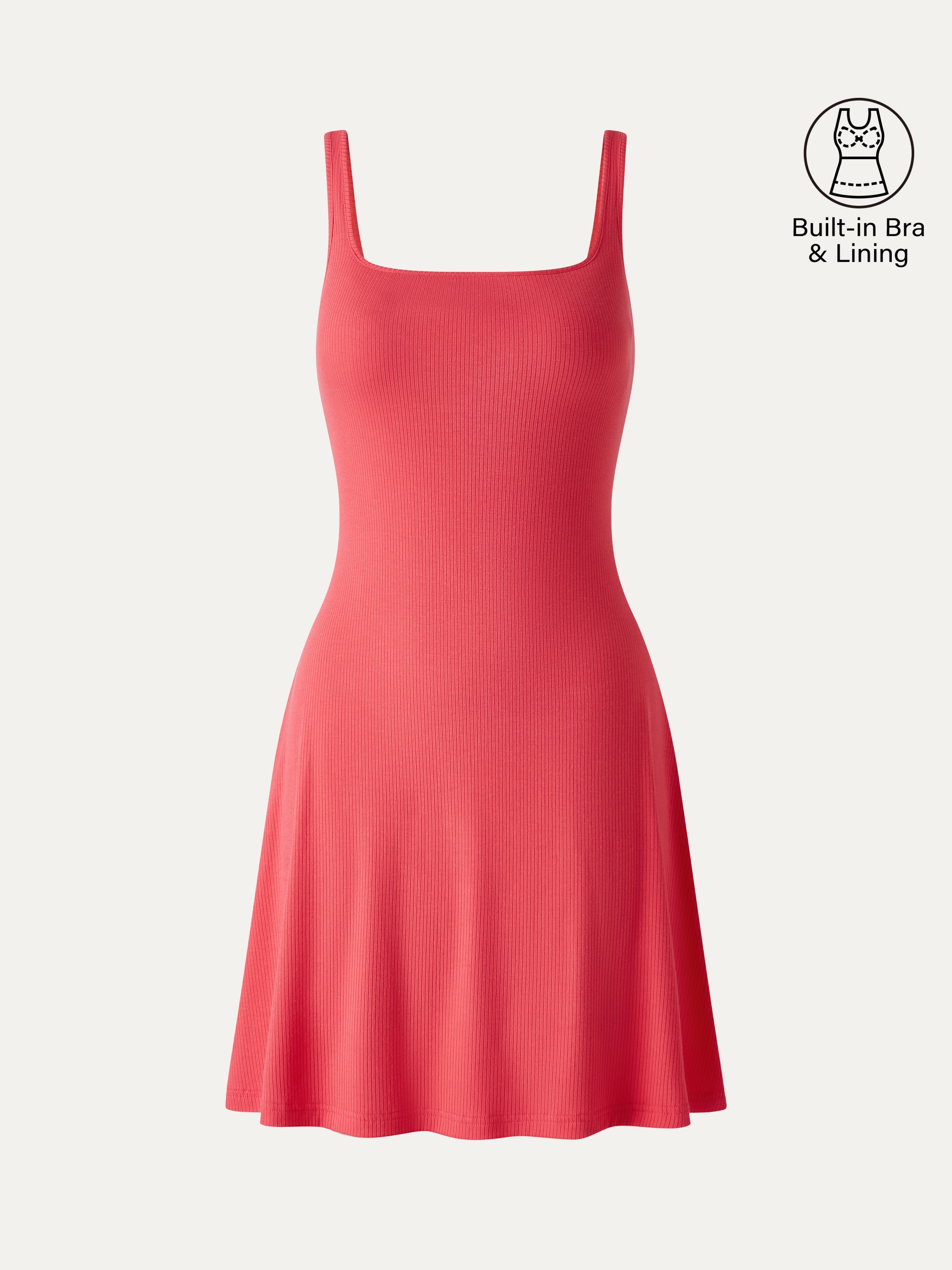 CoolTouch Square Neck Sleeveless Bra Dress