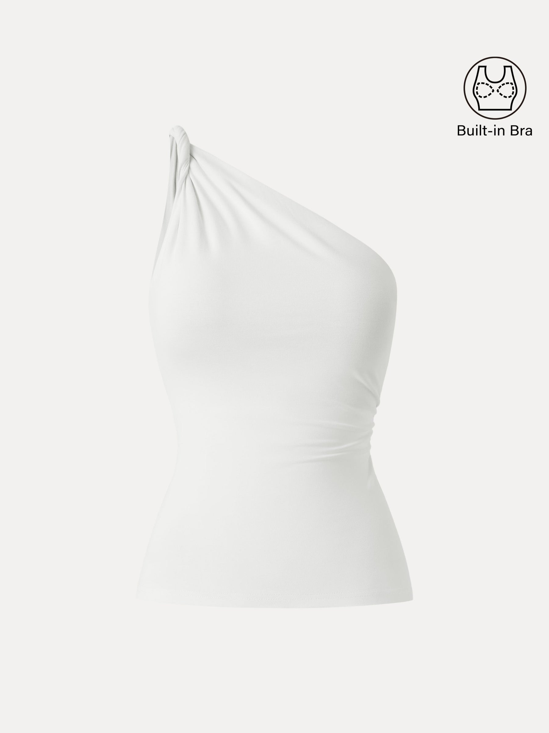 One Shoulder Twisted Bra Tank