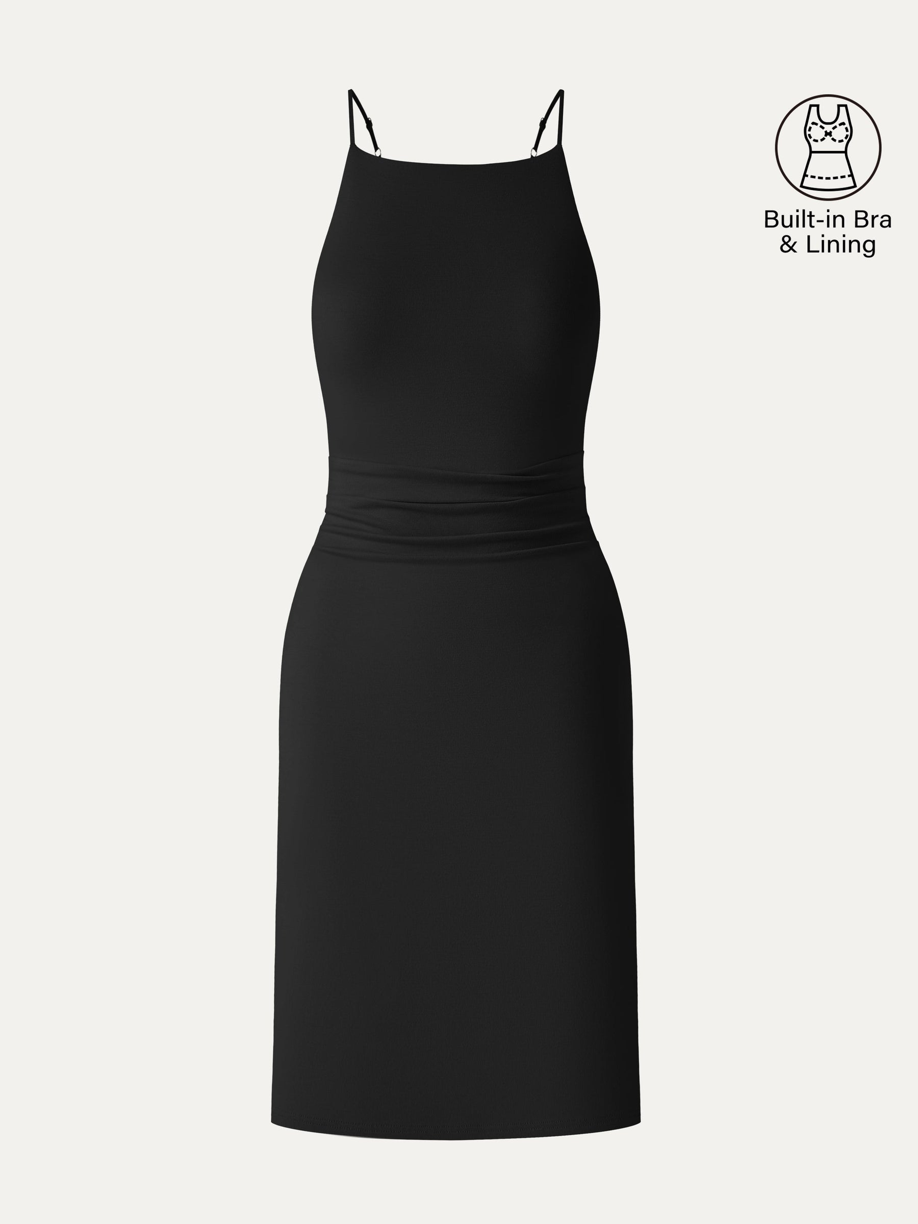 CoolTouch A-Line Rcuhed Mini Bra Dress